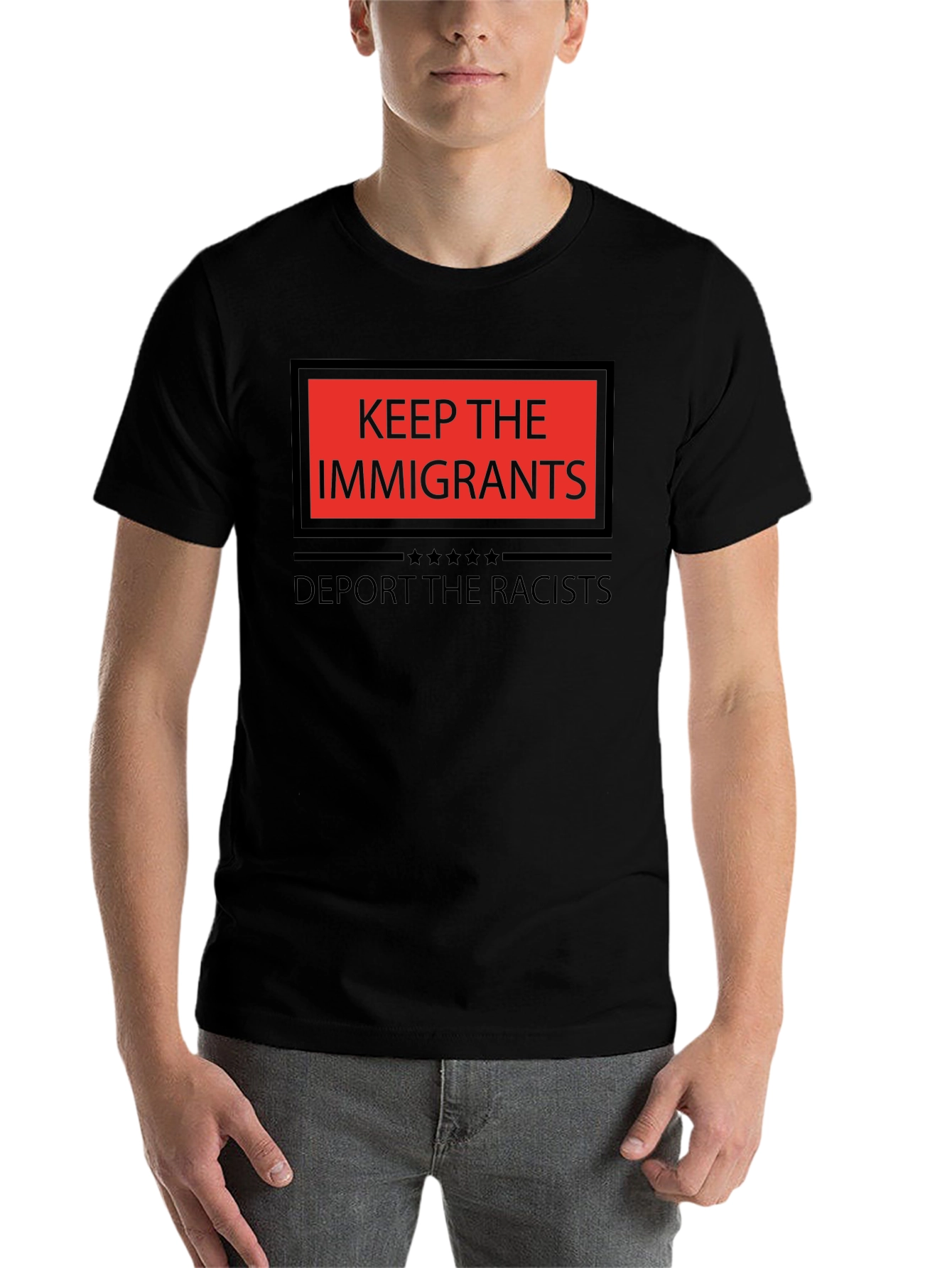Keep The Immigrants Deport The Racists Graphic Tee - 7