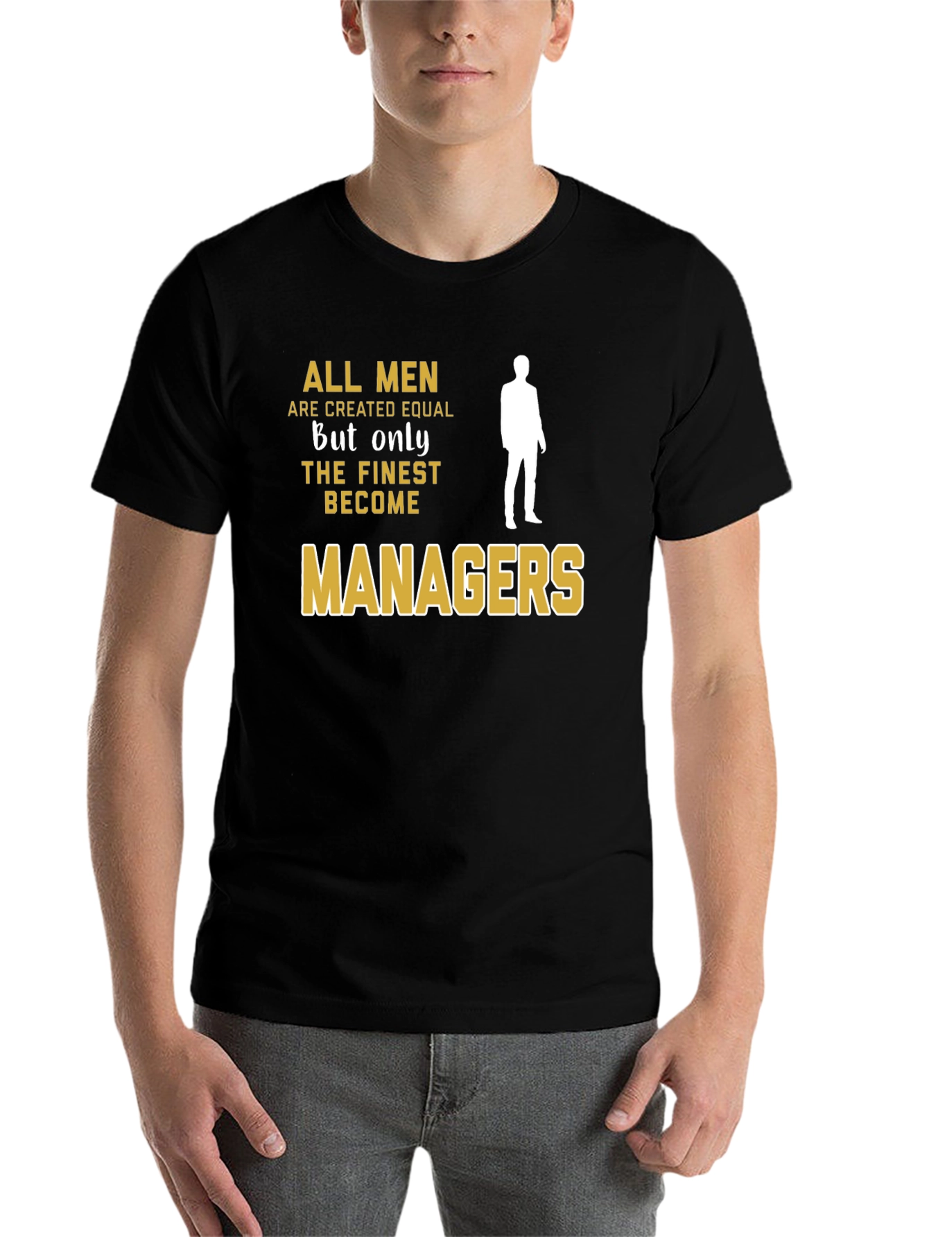 Black Finest Managers T-Shirt - All Men Are Created Equal view 7