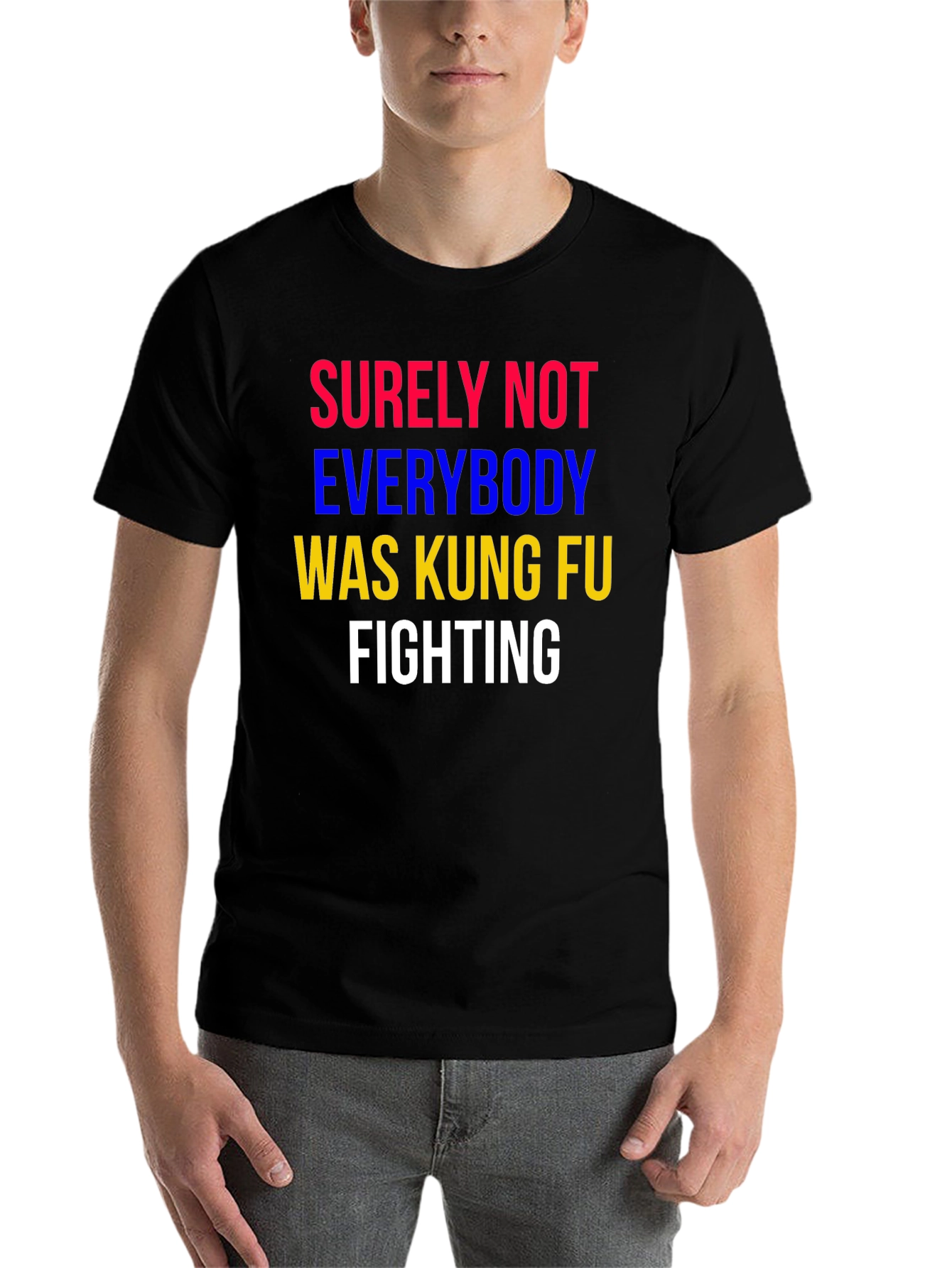 Black Kung Fu Fighting Graphic T-Shirt view 7