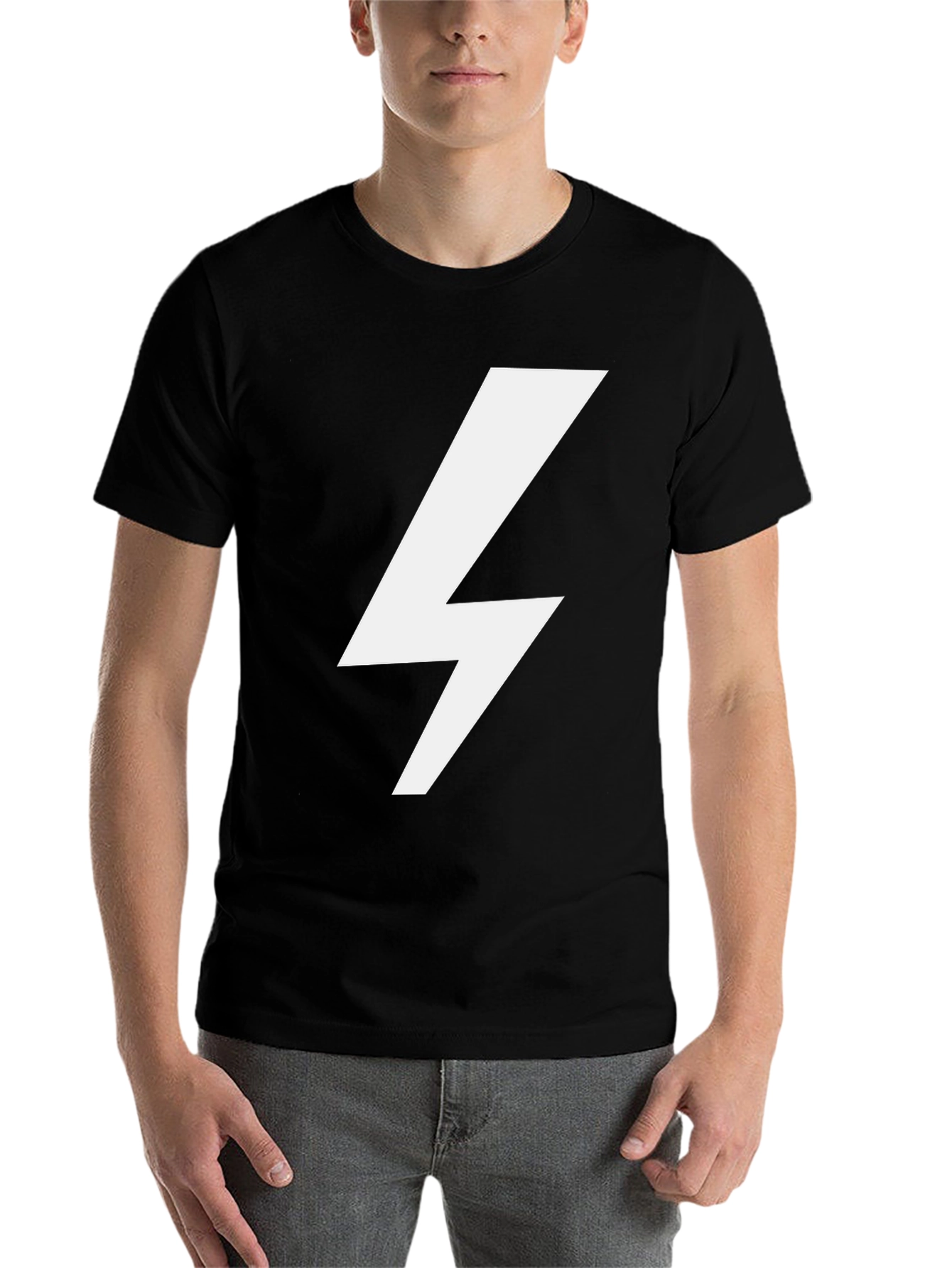 Black Lightning Bolt Graphic T-Shirt - Casual Style view 7