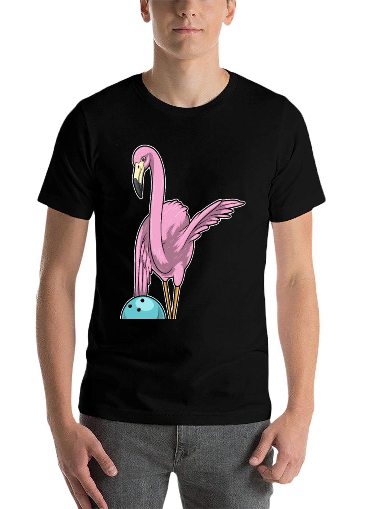 Black Flamingo Bowling T-Shirt view 7