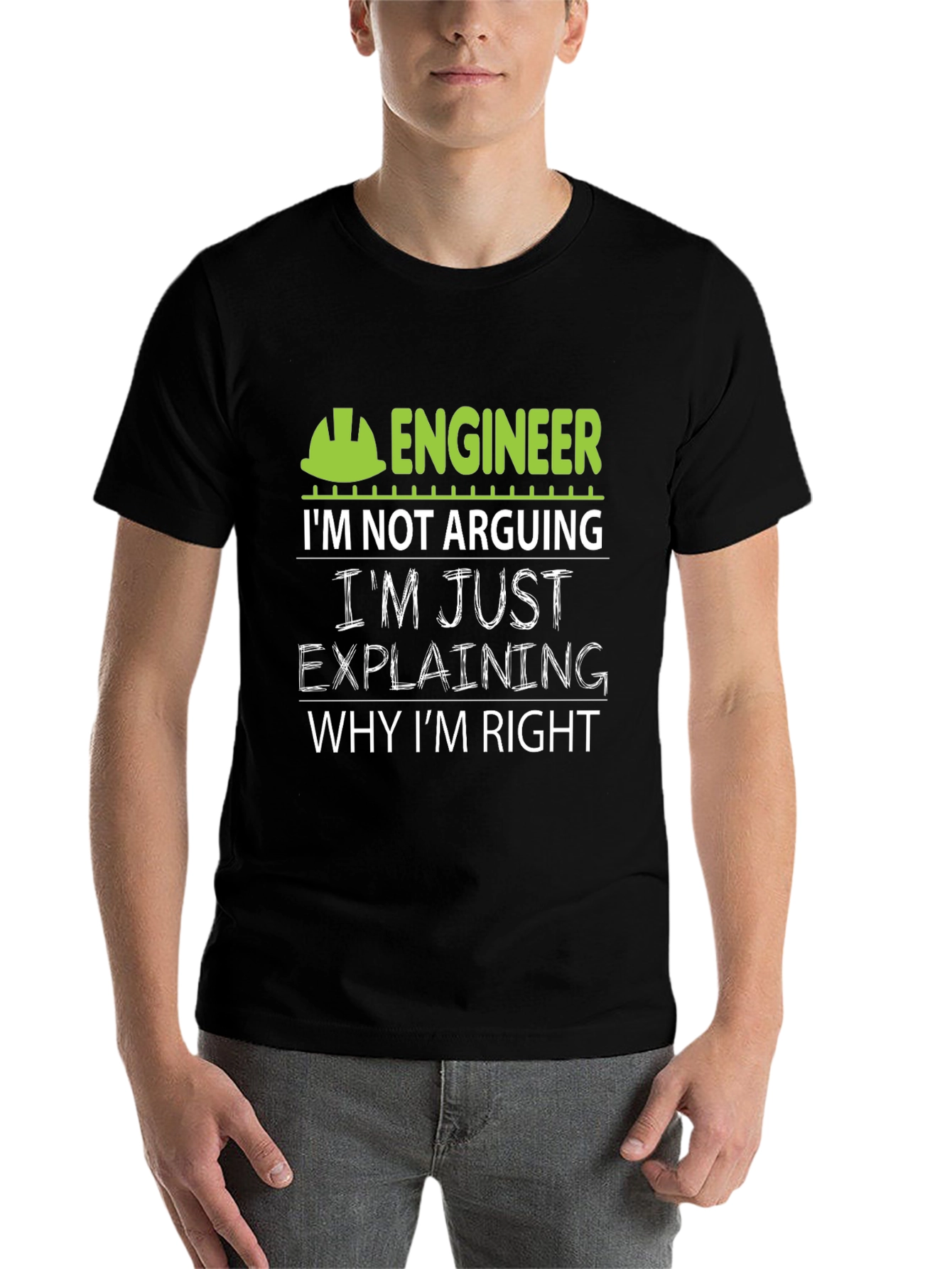 Black Engineer Explaining Humor T-Shirt view 7