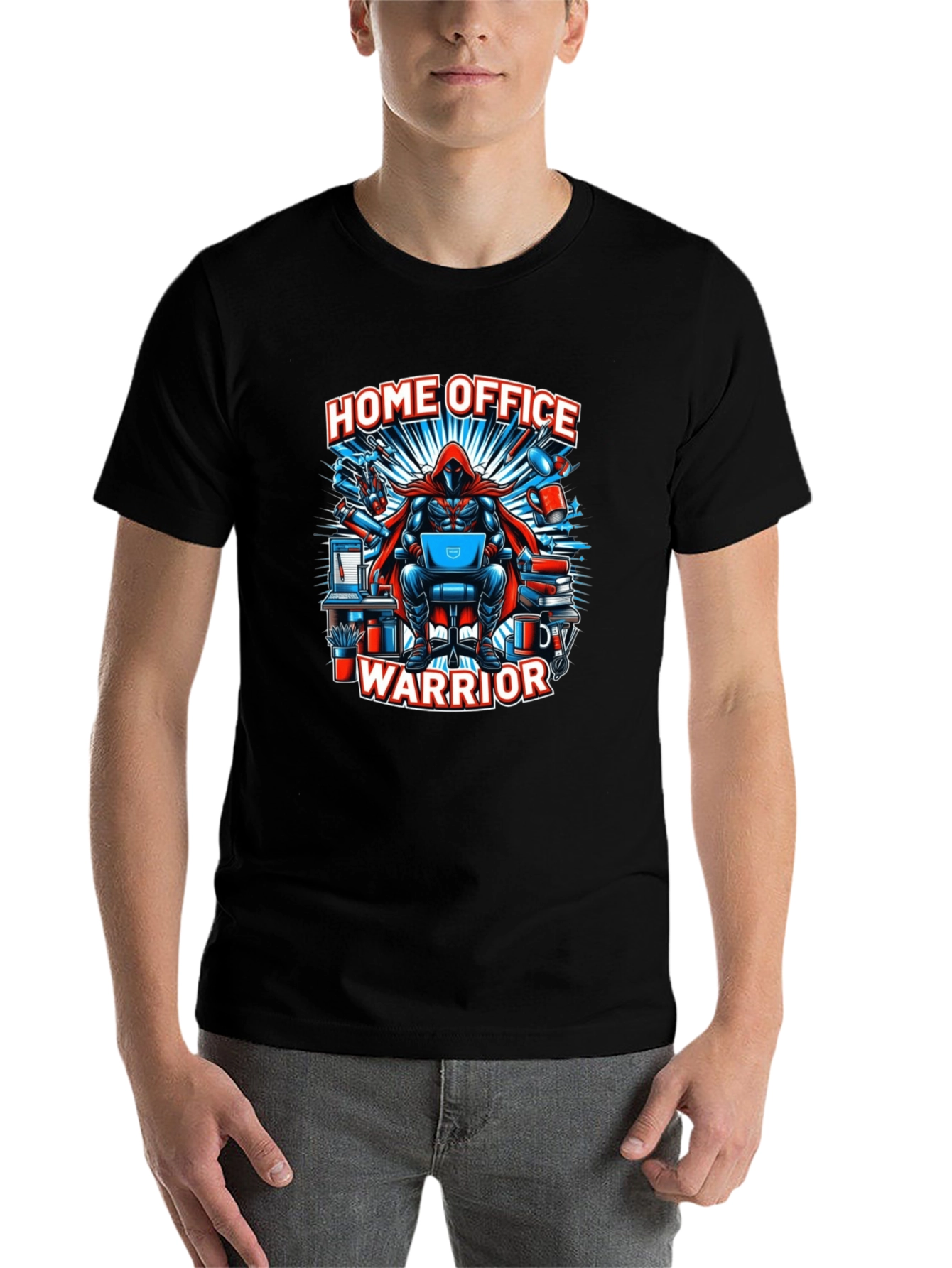Home Office Warrior T-Shirt - Gamer Geek Tee - 7