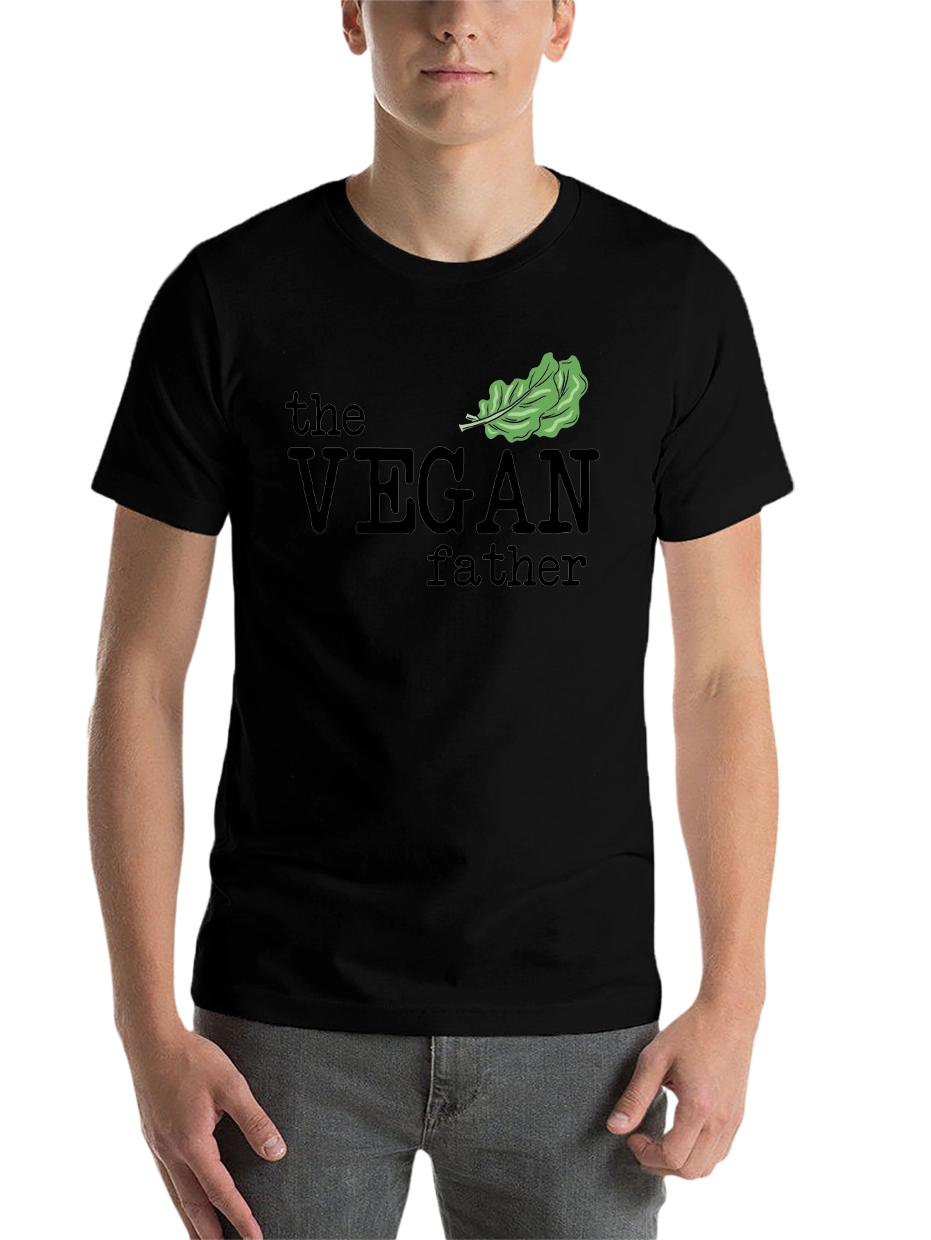 Black Vegan Father Graphic Tee view 7
