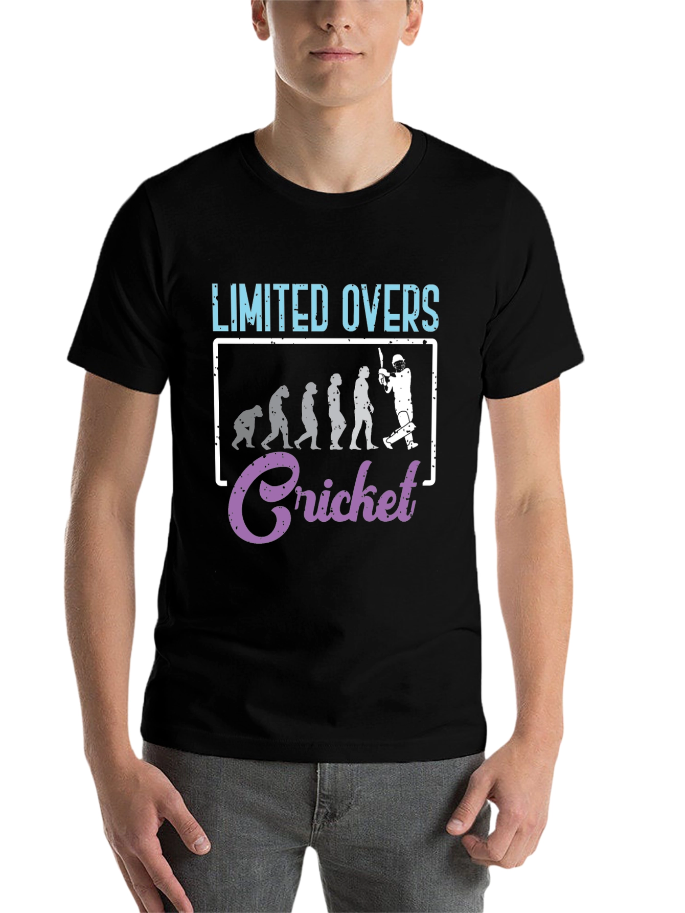 Black Limited Overs Cricket Evolution T-Shirt view 7
