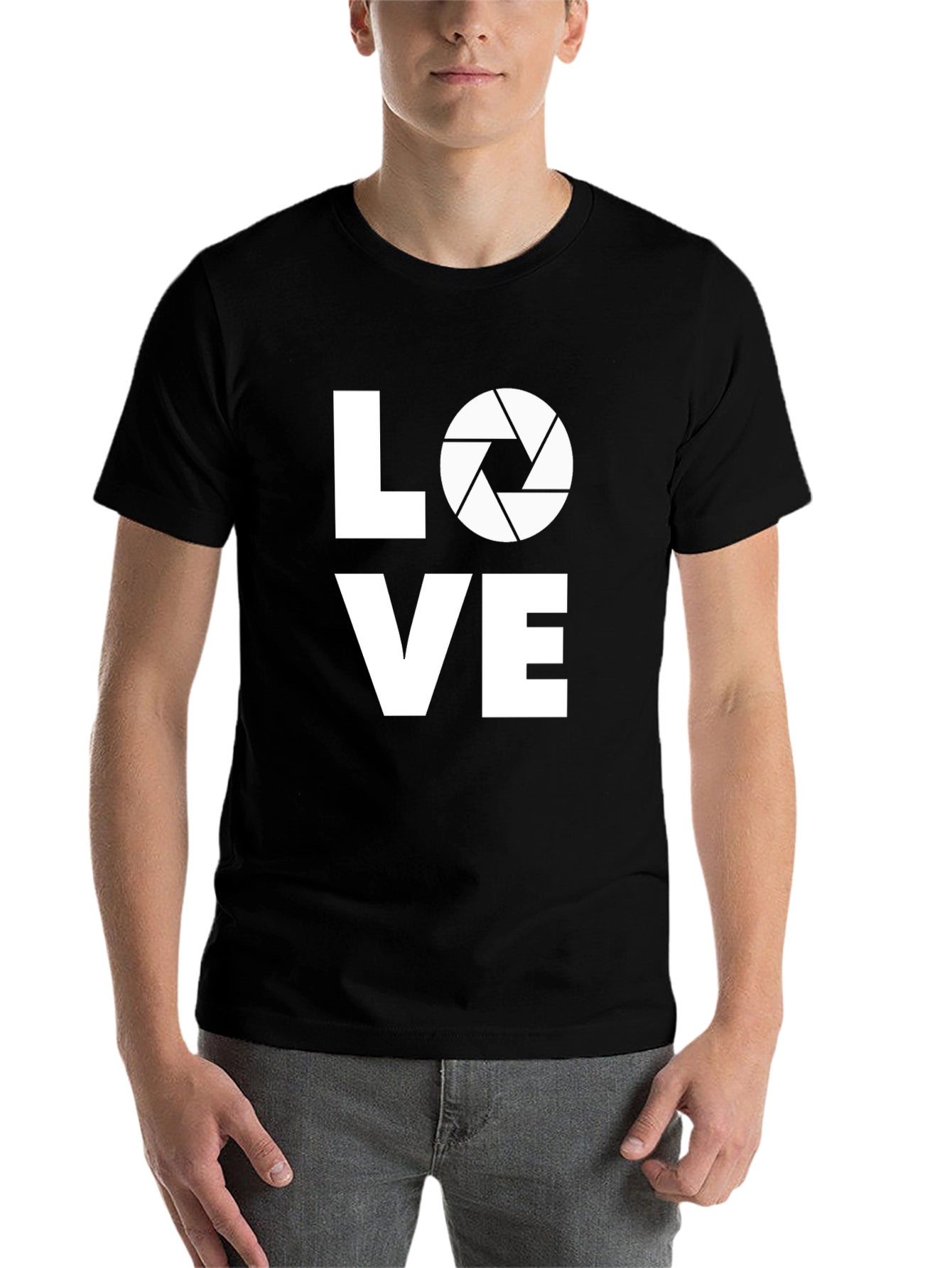 Black Photographer Love Graphic T-Shirt - Black view 7