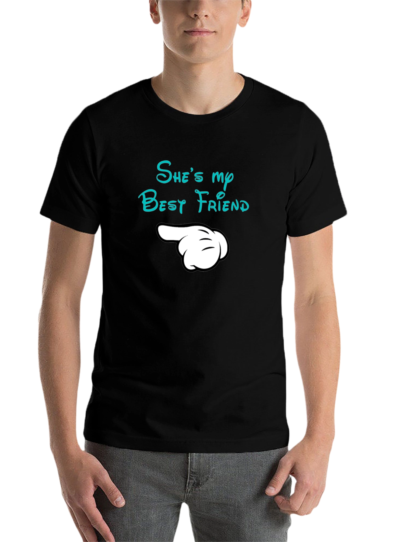 Black She's My Best Friend Matching Tee view 7