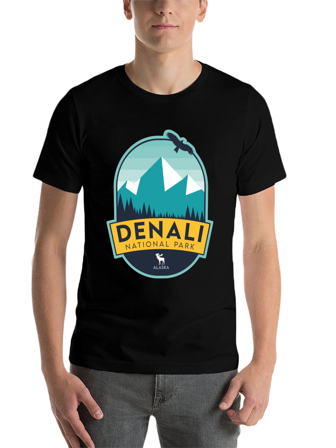 Black Denali National Park Black T-Shirt view 7