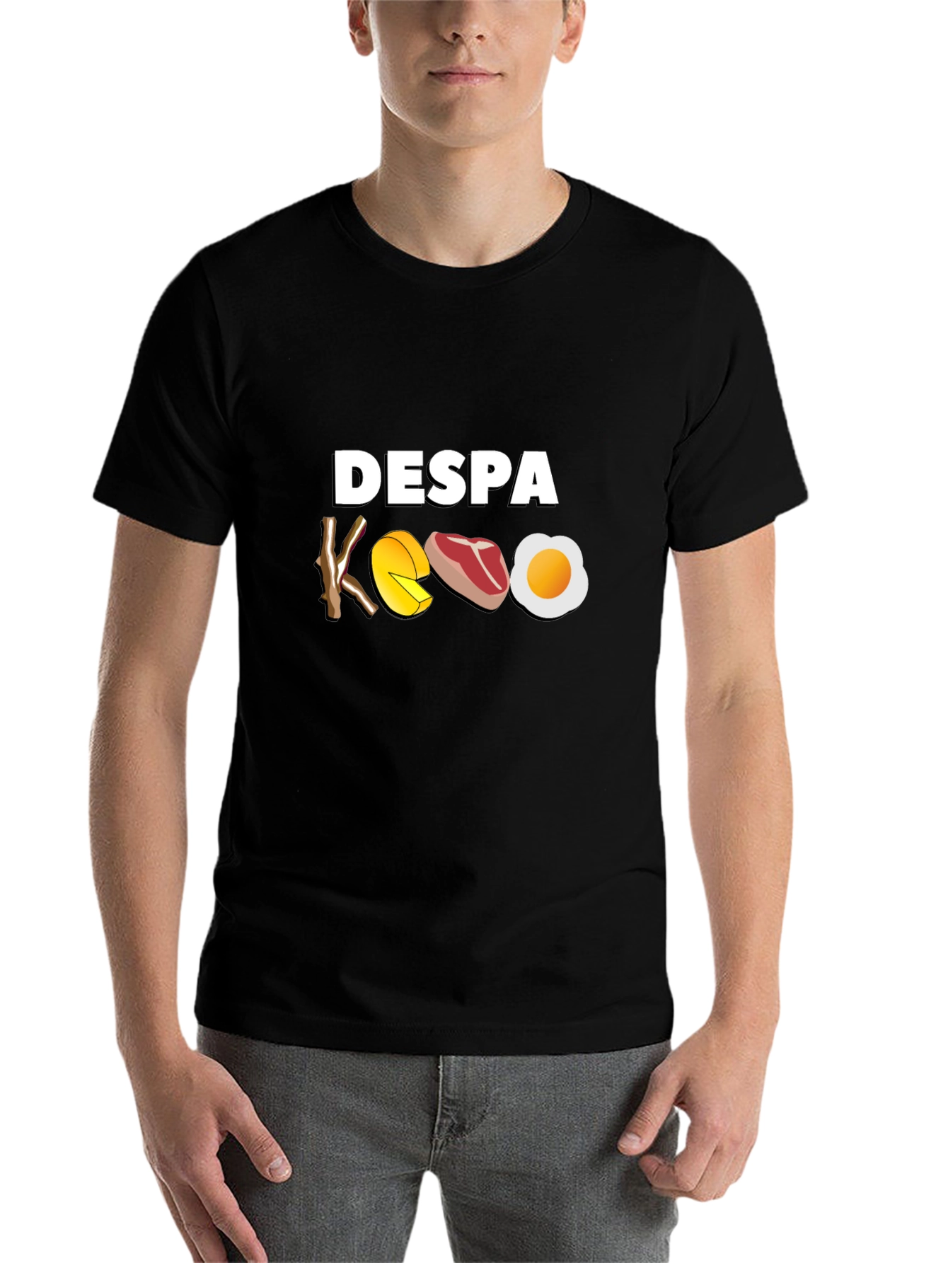 Black DESPA KOEO Foodie T-Shirt Funny Gift view 7