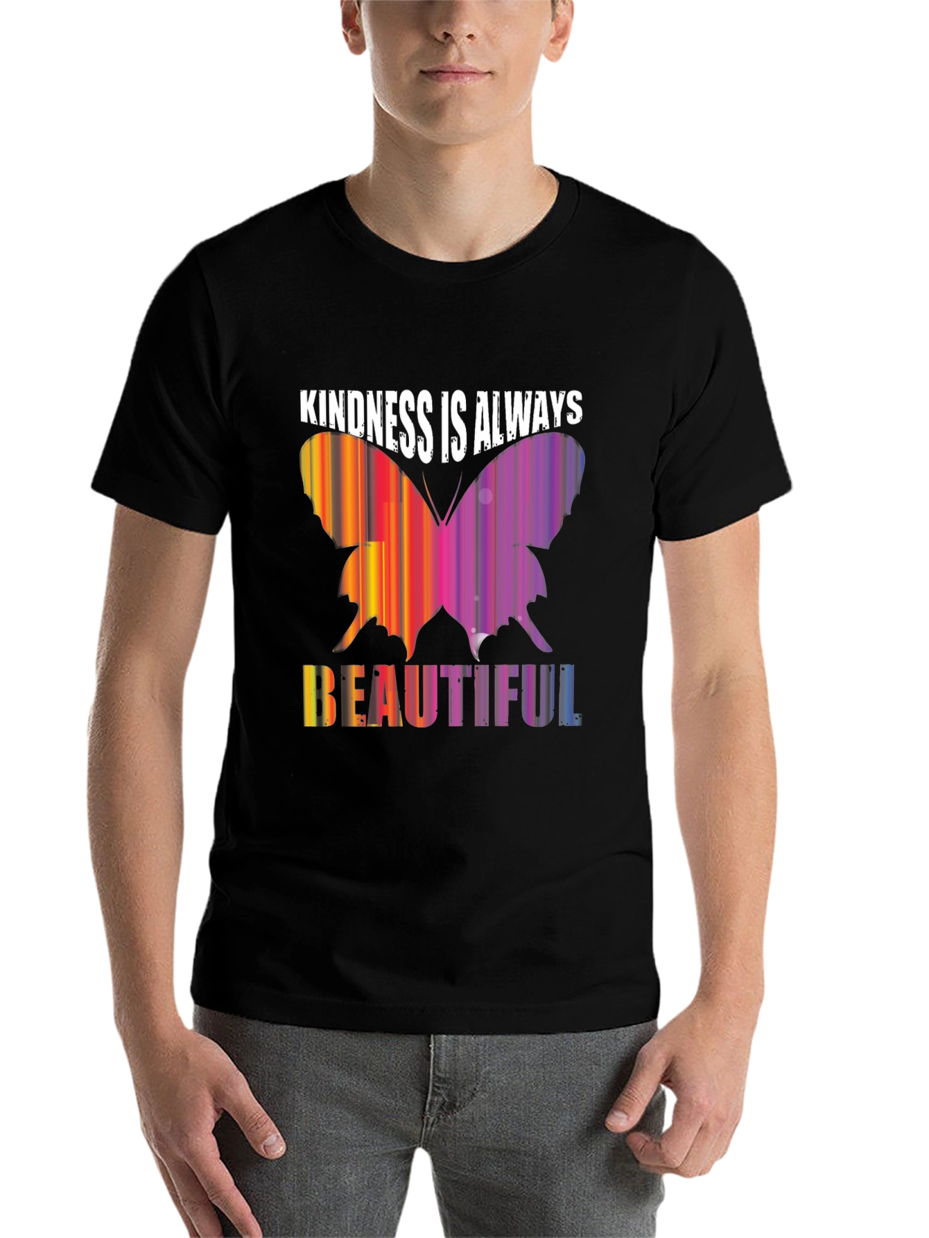 Black Kindness Is Always Beautiful Black Tee view 7