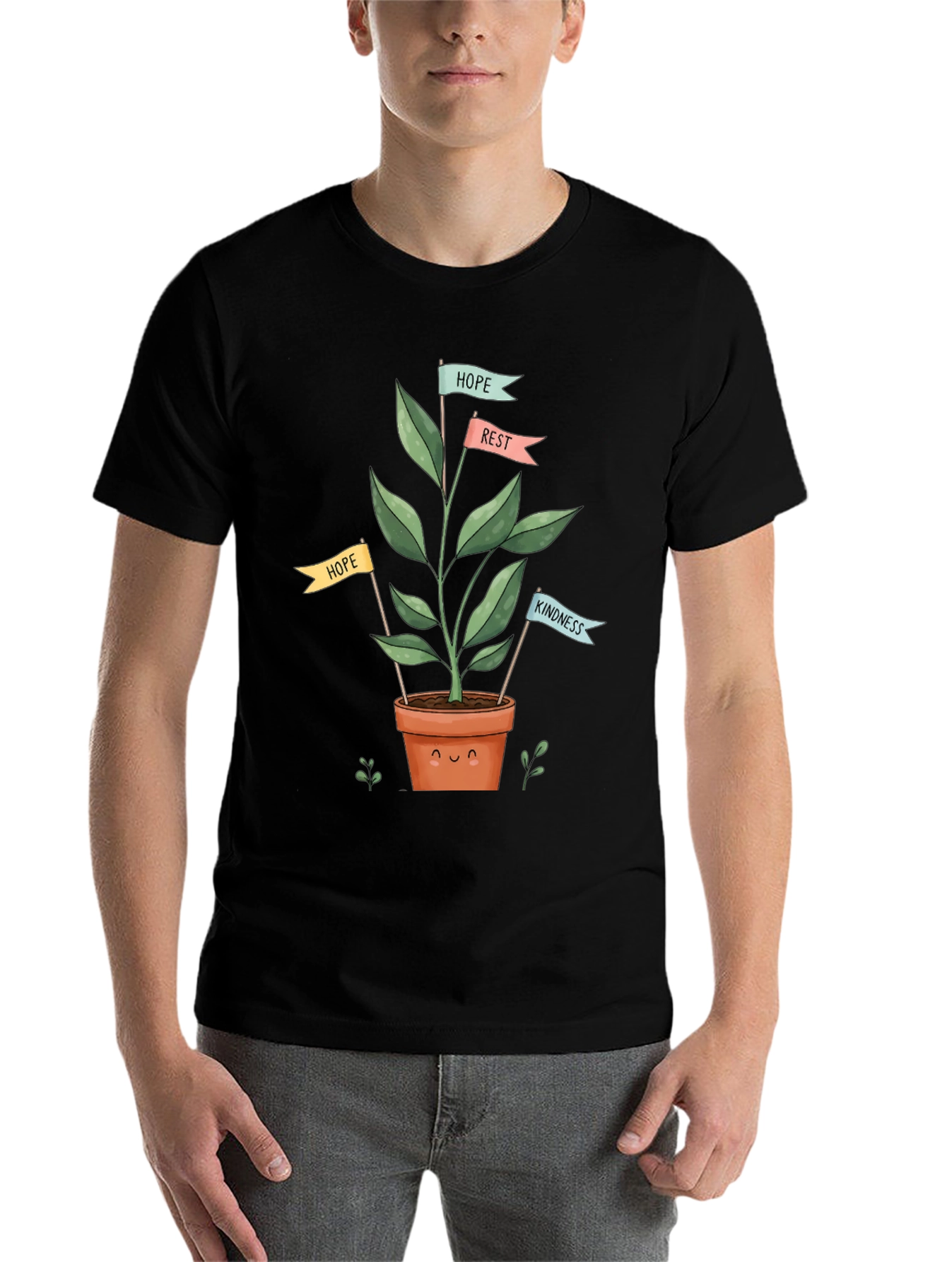 Black Planting Kindness T-Shirt - Hope, Rest & Love view 7