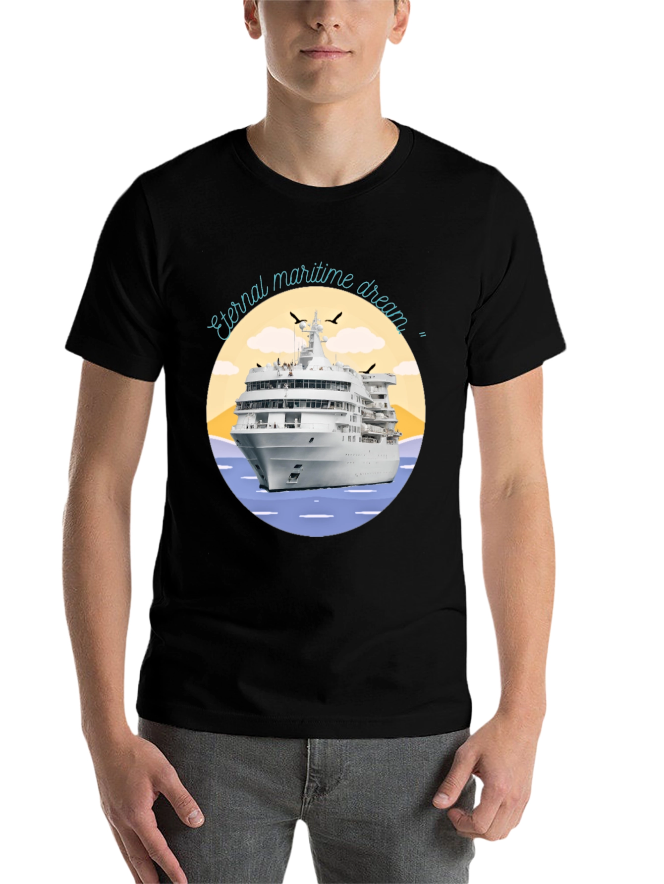 Black Eternal Maritime Dream Graphic T-Shirt view 7