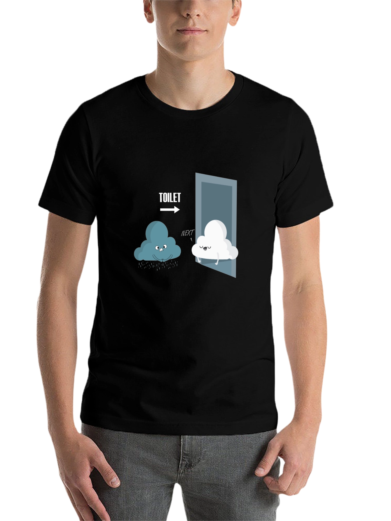 Black Toilet Humor Cloud T-Shirt  view 7