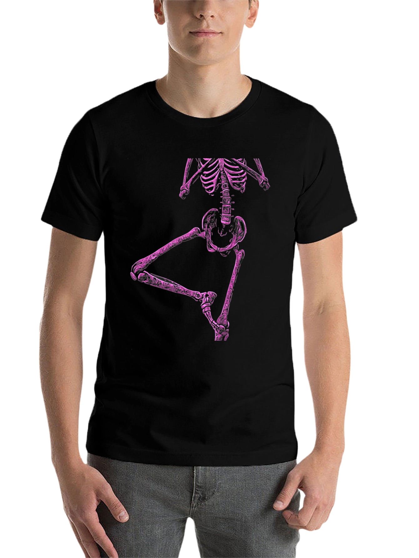Black Skeleton Dance T-Shirt - Men's Black Tee view 7