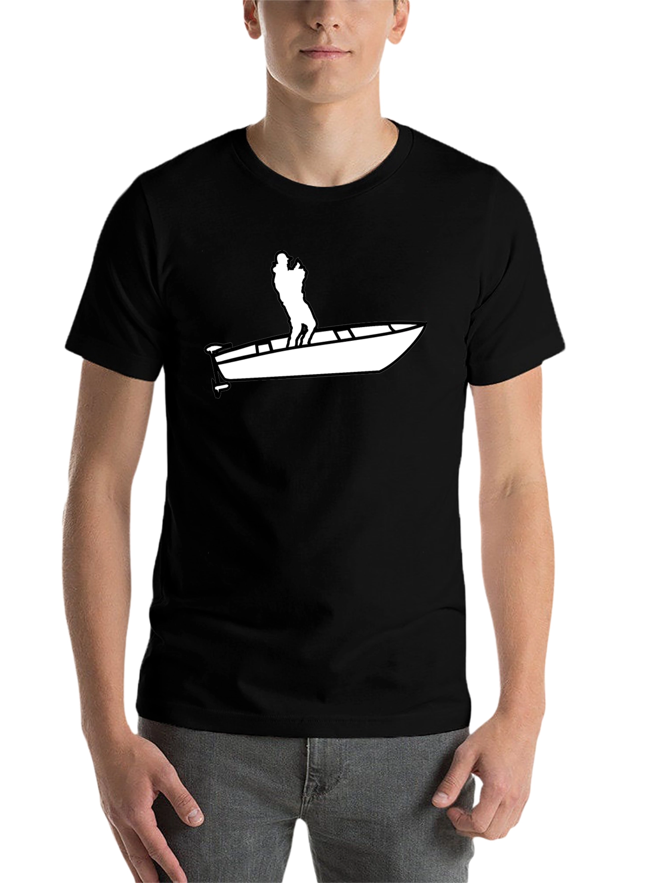 Black Black Boat Silhouette T-Shirt view 7