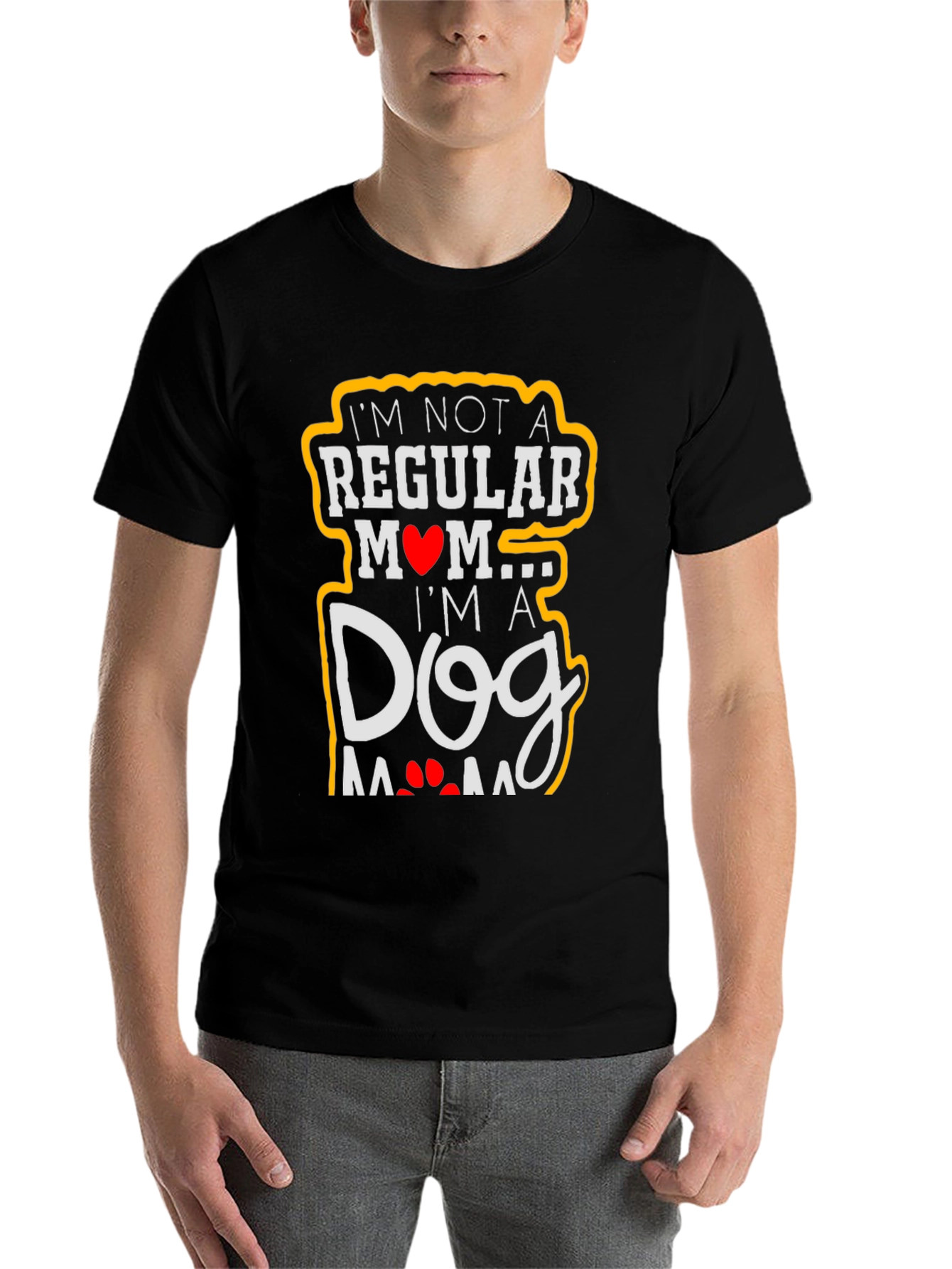 Black Dog Mom T-Shirt - Unique Graphic Tee view 7