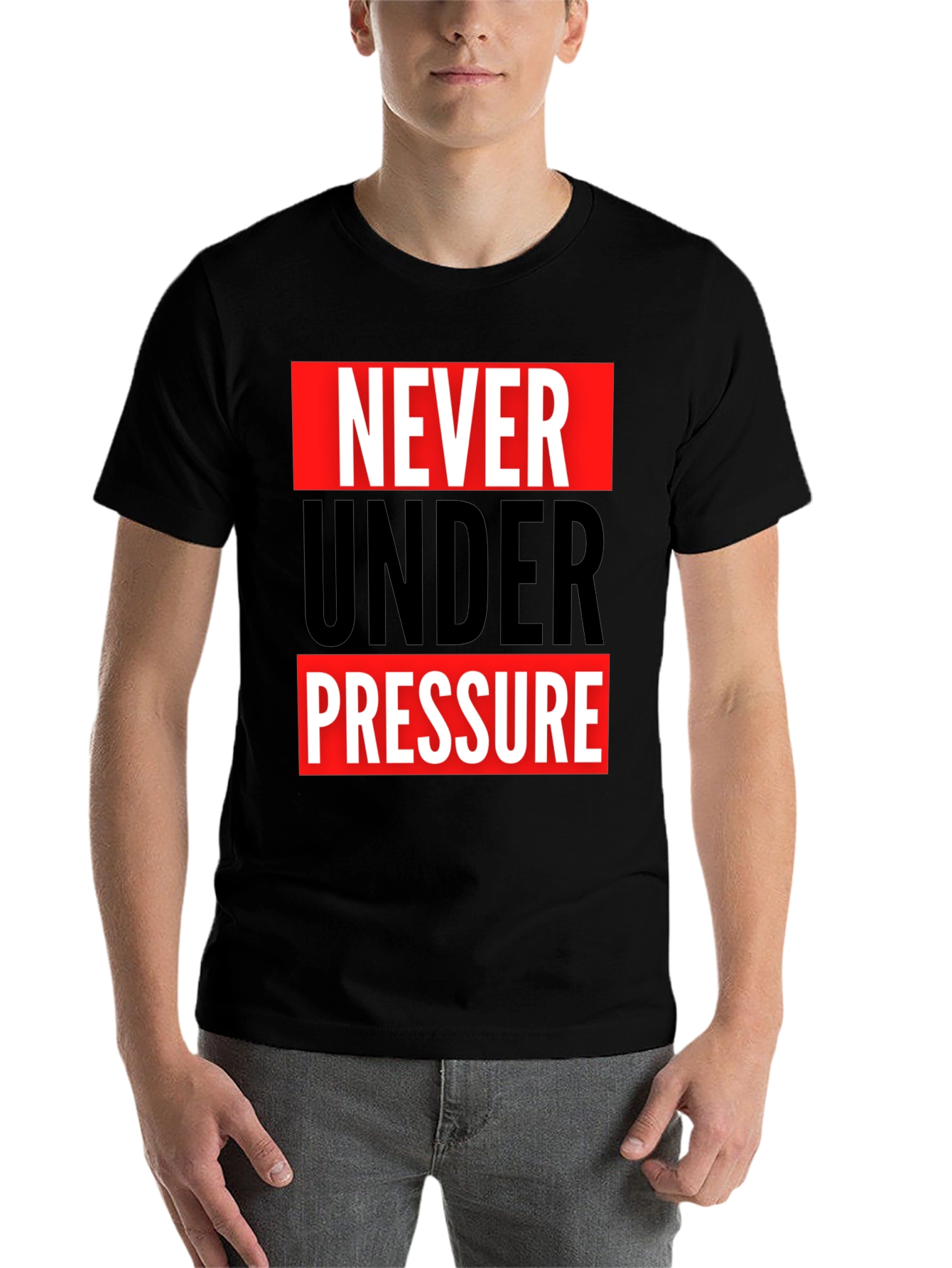 Black Never Under Pressure Graphic Tee view 7