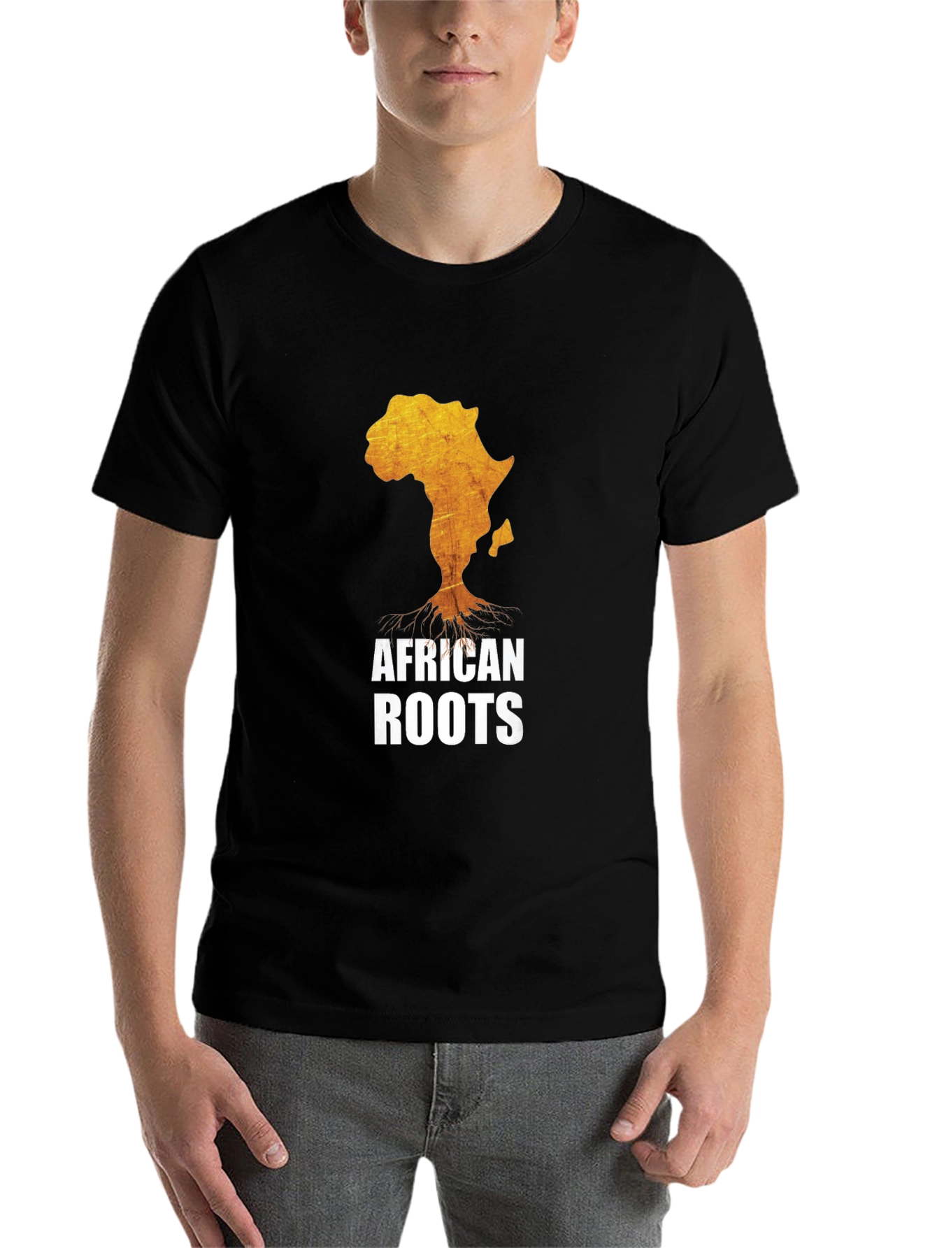 Black African Roots T-Shirt - Black Graphic Tee view 7