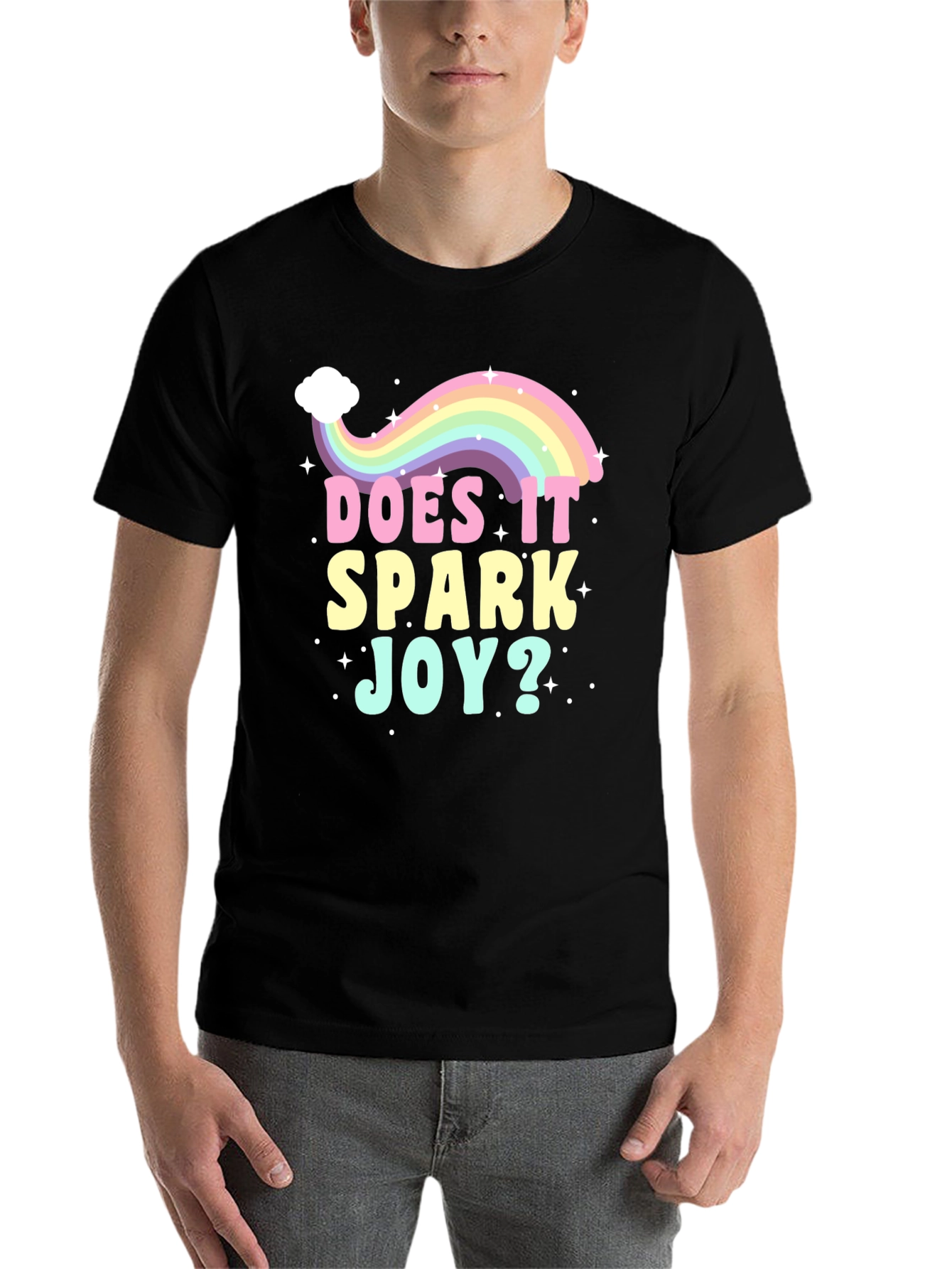 Black Spark Joy Rainbow T-Shirt view 7