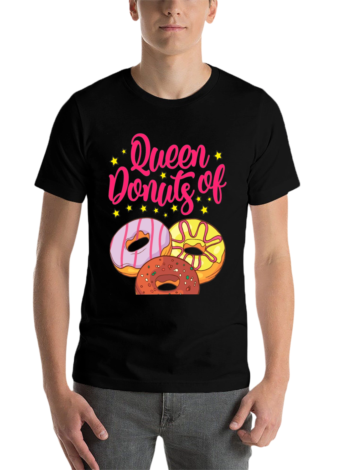 Black Queen of Donuts T-Shirt - Black Graphic Tee view 7