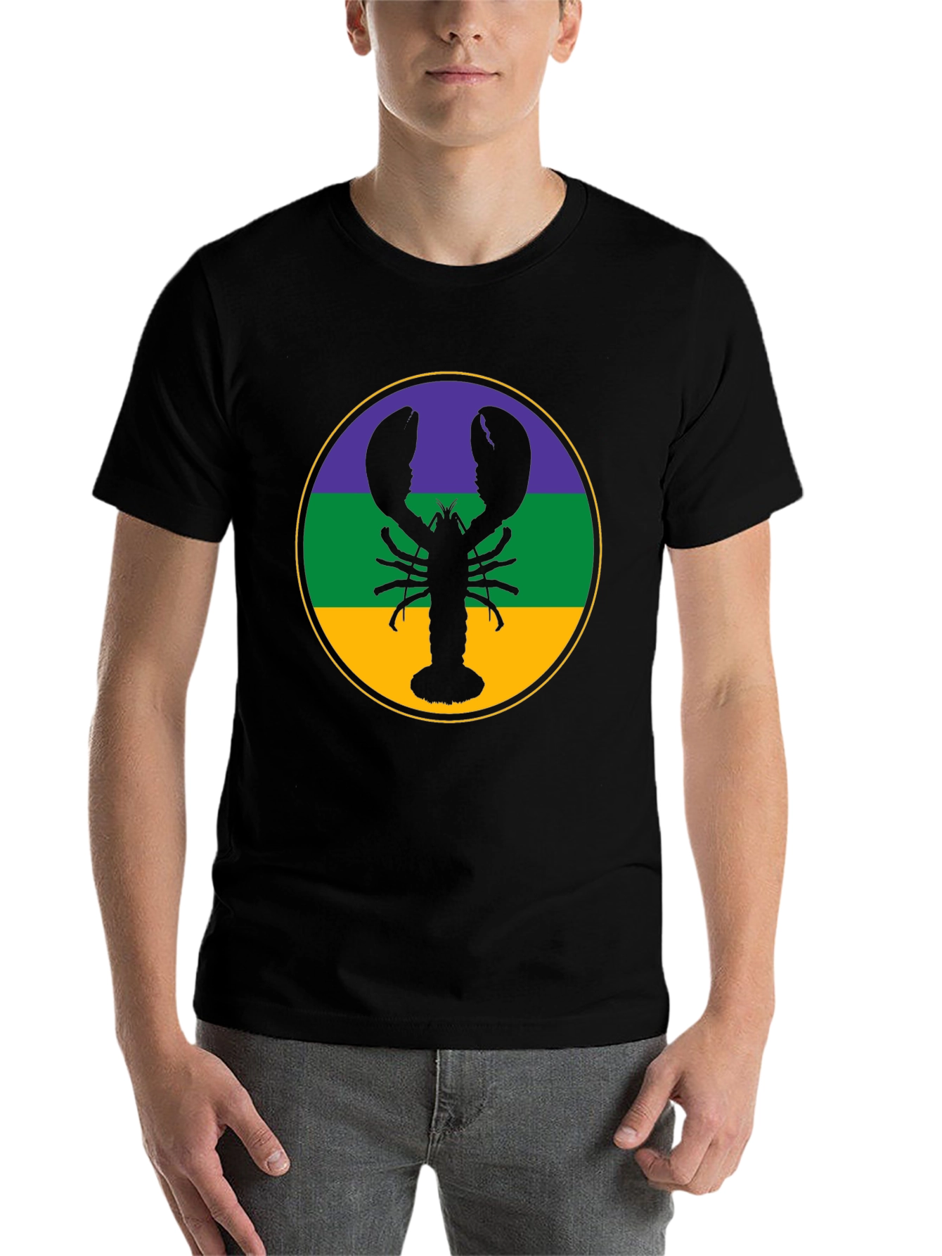Lobster Mardi Gras T-Shirt - Round Circle - 7