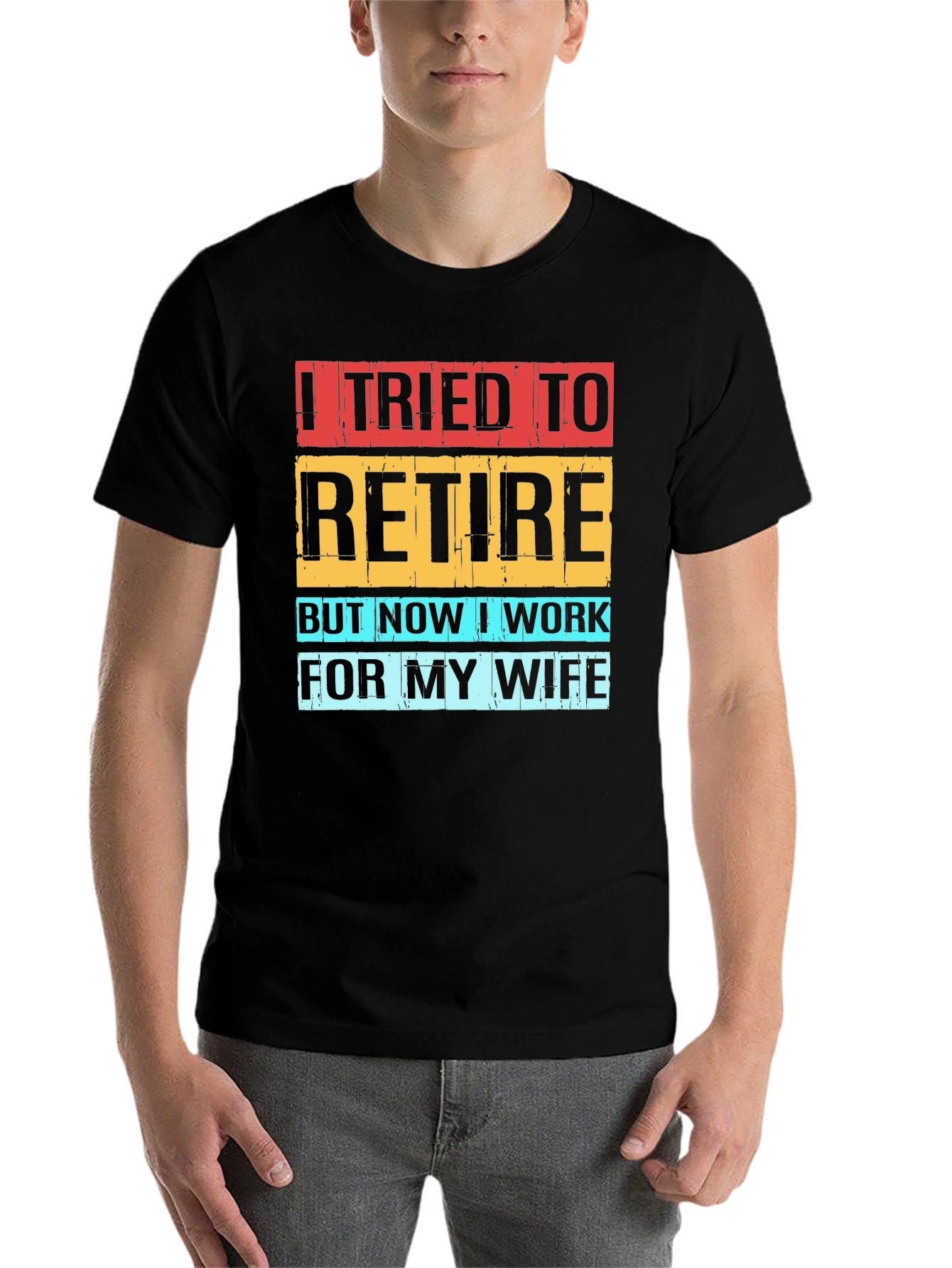 Black Funny Retirement T-Shirt - I Tried To Retire view 7