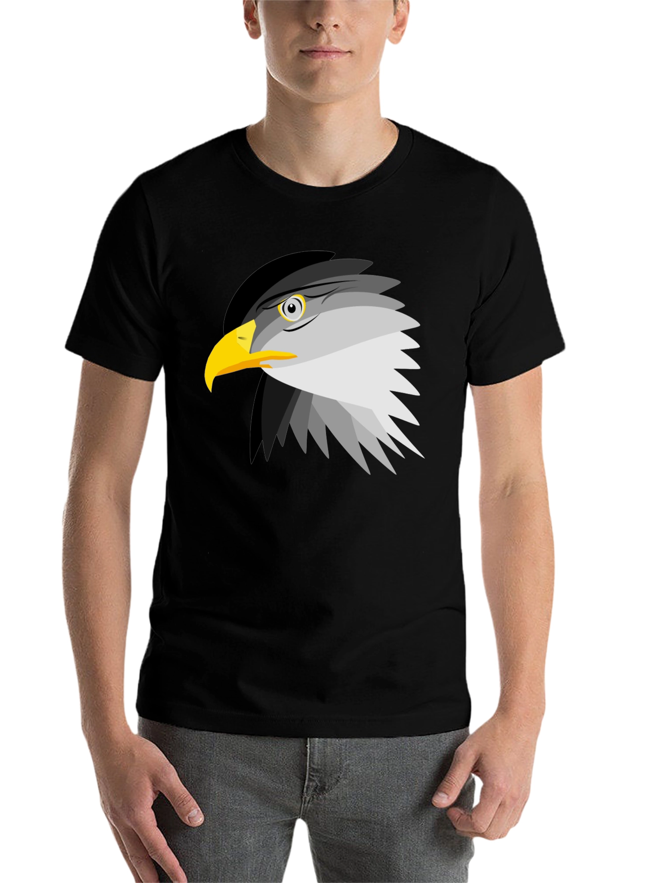 Black Eagle Graphic Tee - Black Cotton Blend view 7