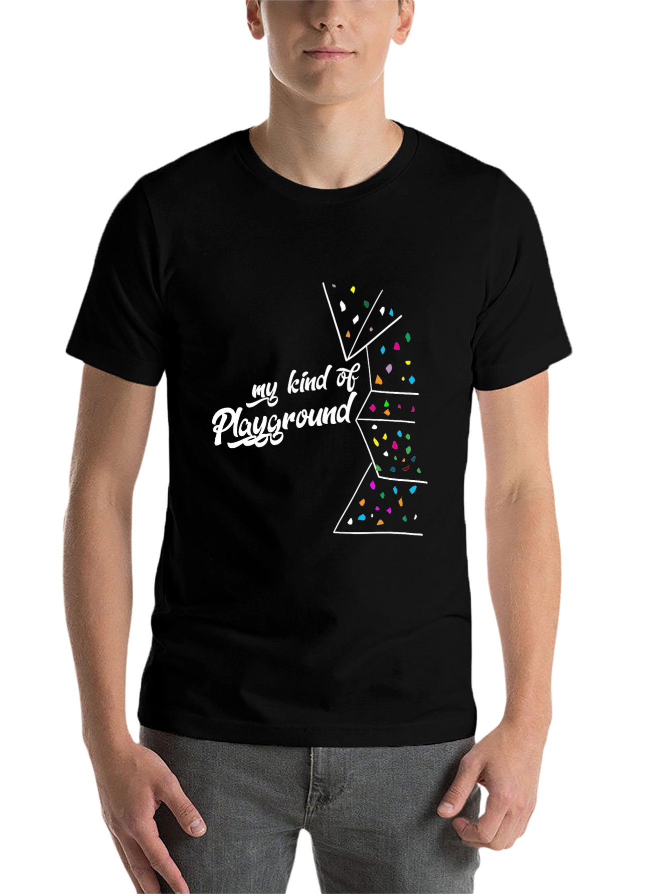 Black Climbing Playground T-Shirt view 7