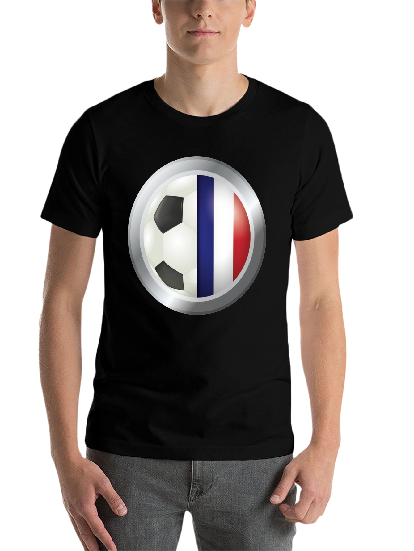 Black France Soccer Fan T-Shirt - Stylish Football Tee view 7