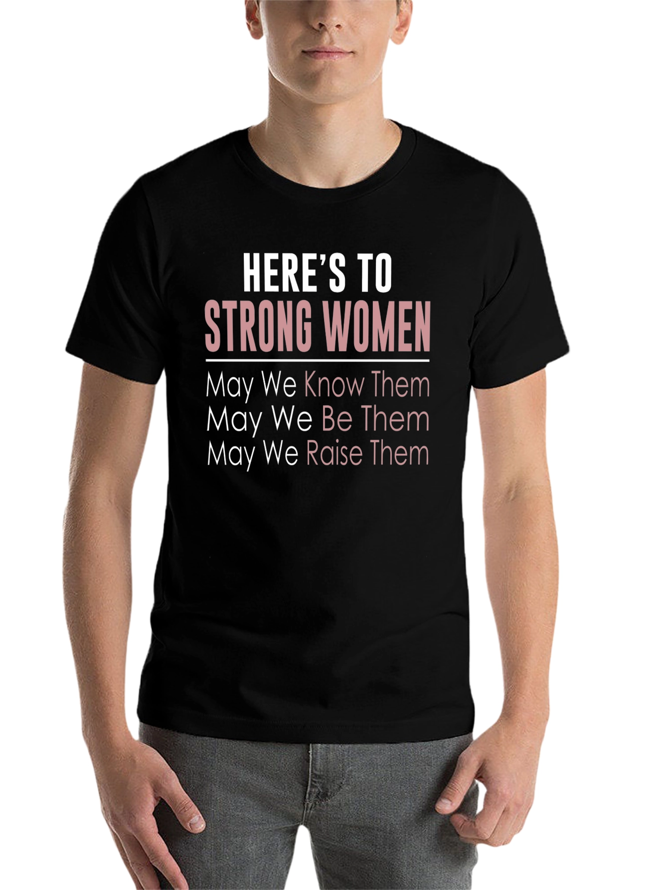 Black Here's To Strong Women Graphic Tee - Black view 7