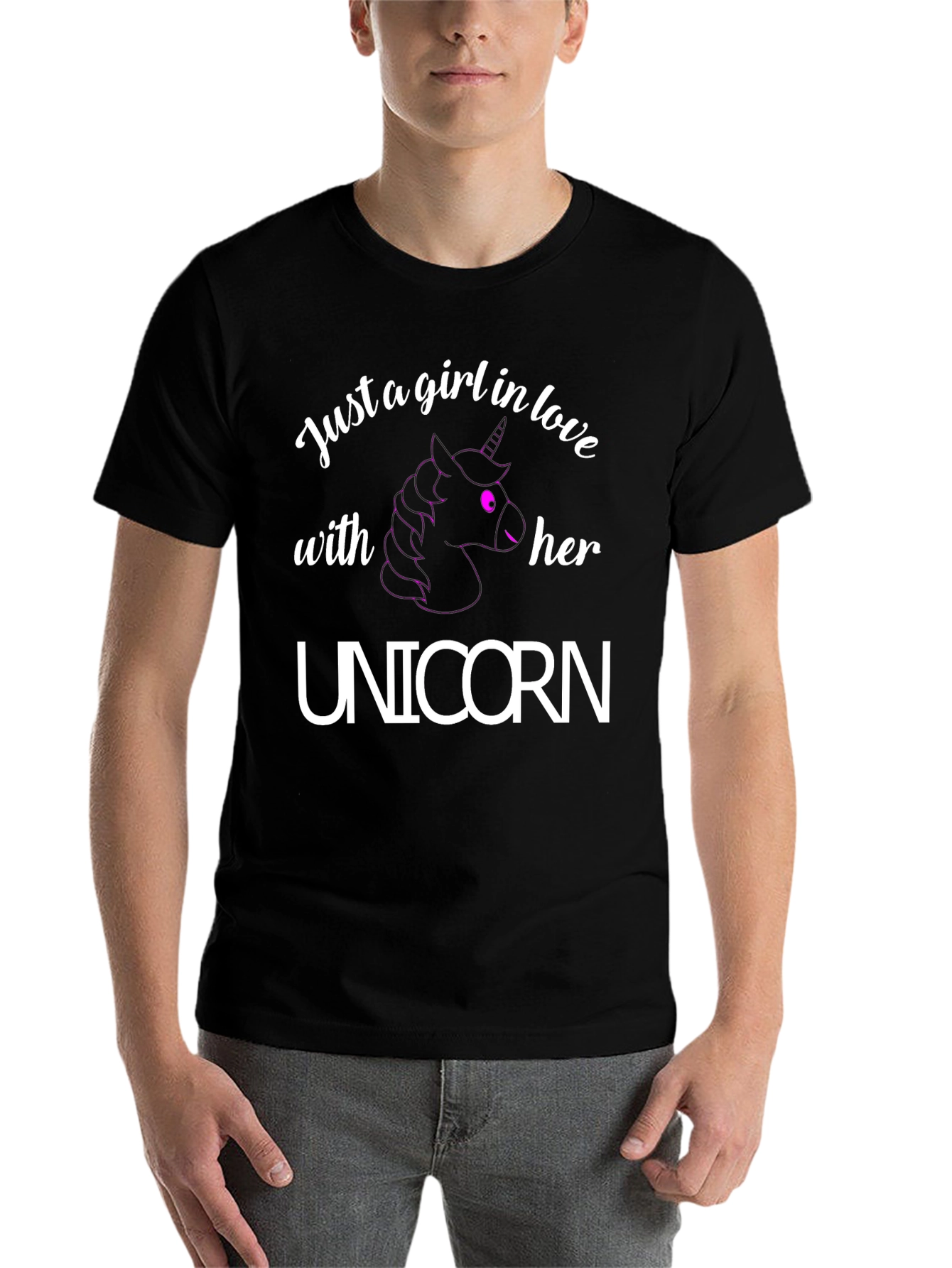 Black Unicorn Lover Tee - Just A Girl In Love view 7
