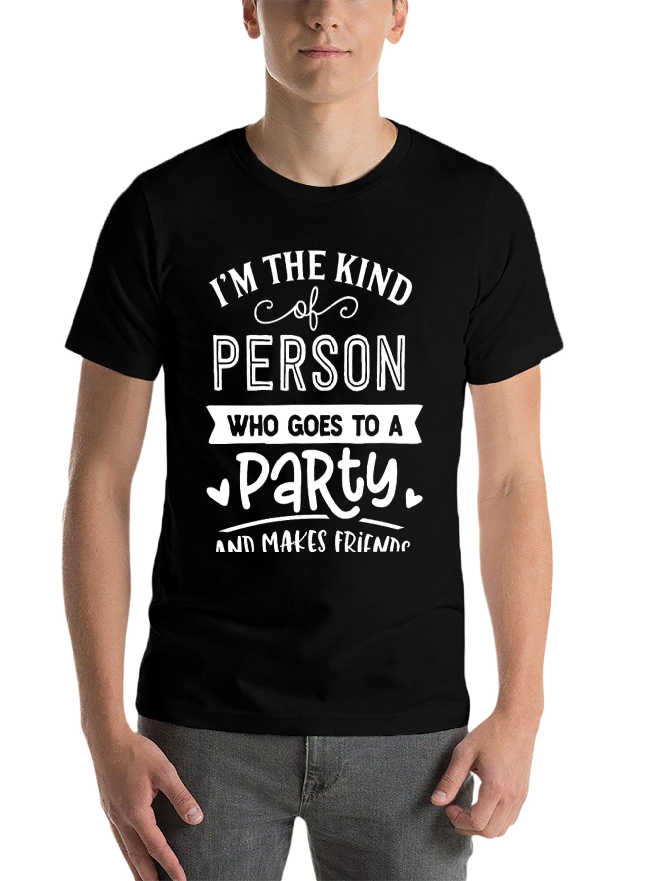 Black Kind of Person Party T-Shirt view 7