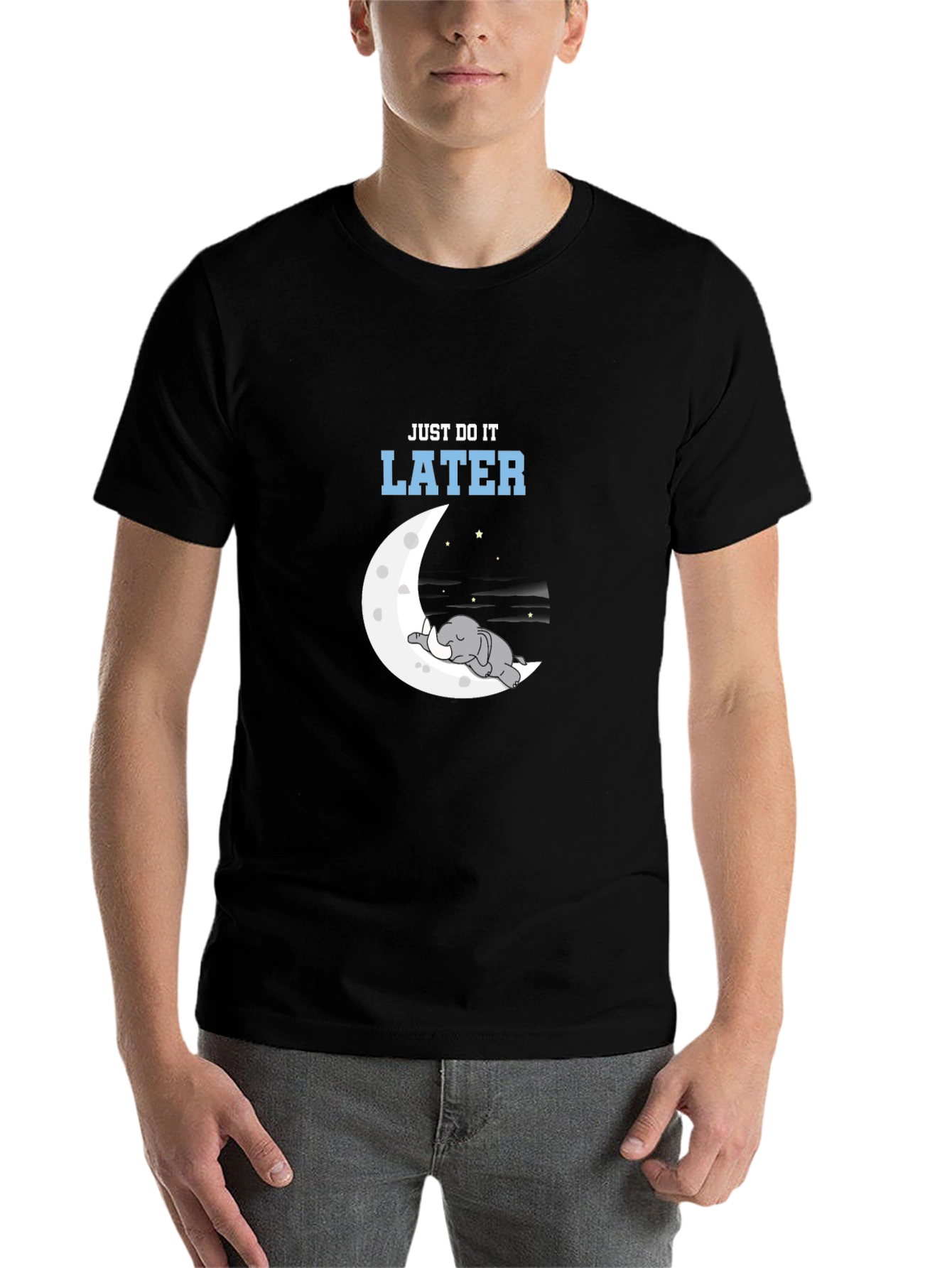 Black Just Do It Later T-Shirt view 7