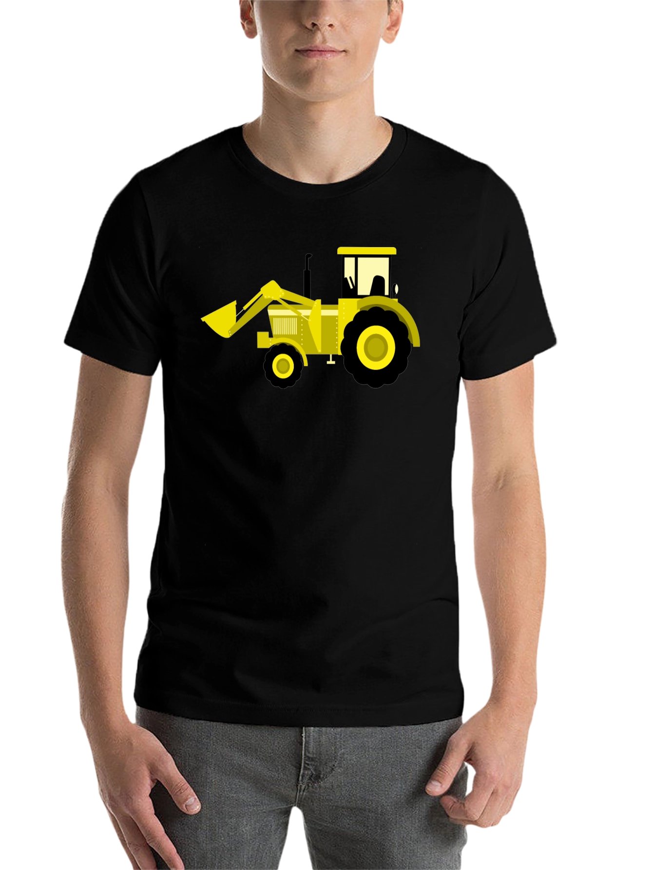 Black Black Tractor Graphic Tee - Fun & Unique view 7
