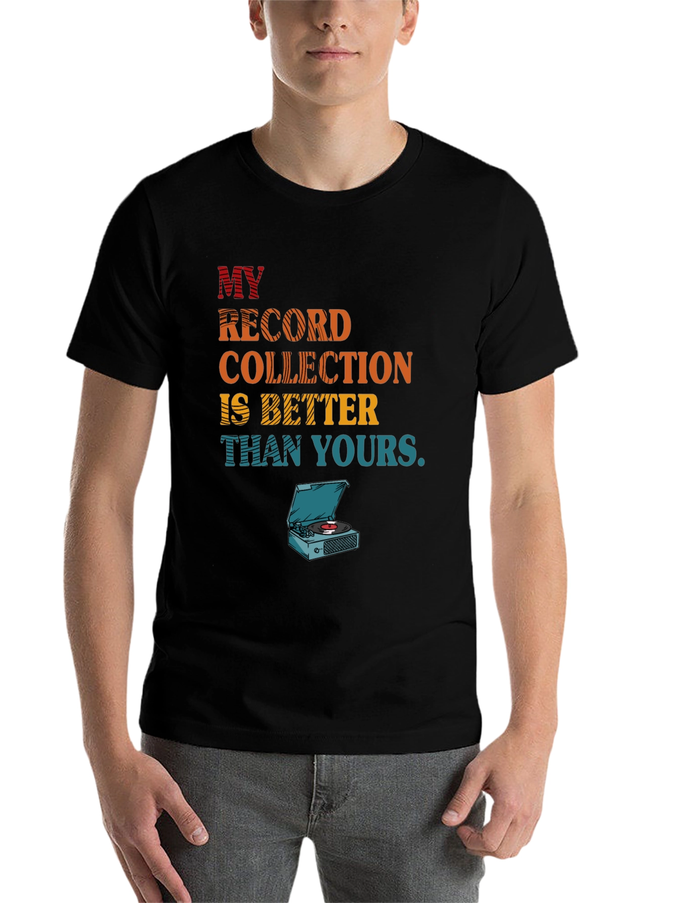 Black My Record Collection Graphic Tee view 7