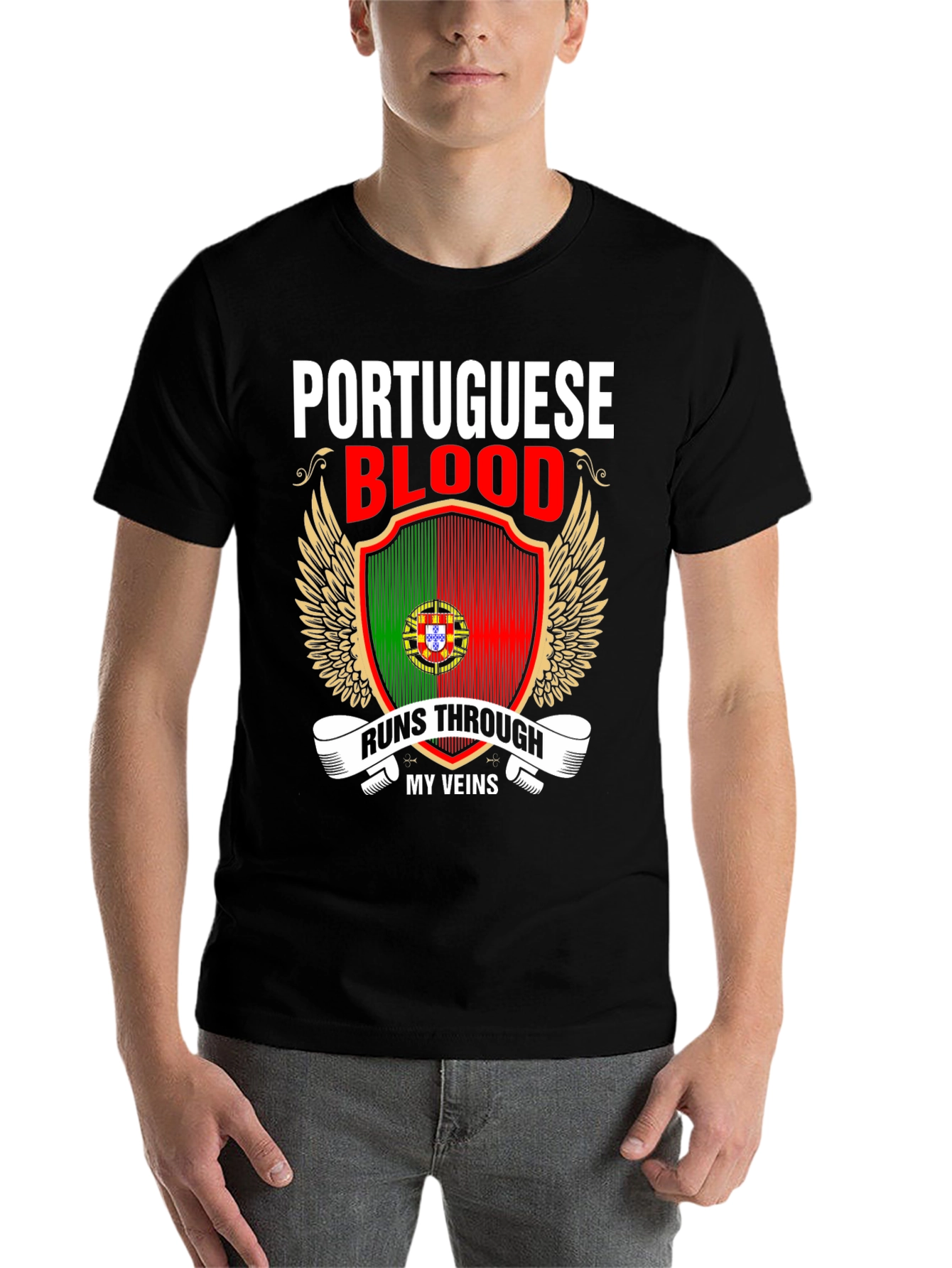 Portuguese Blood Runs Through My Veins Graphic Tee - 7