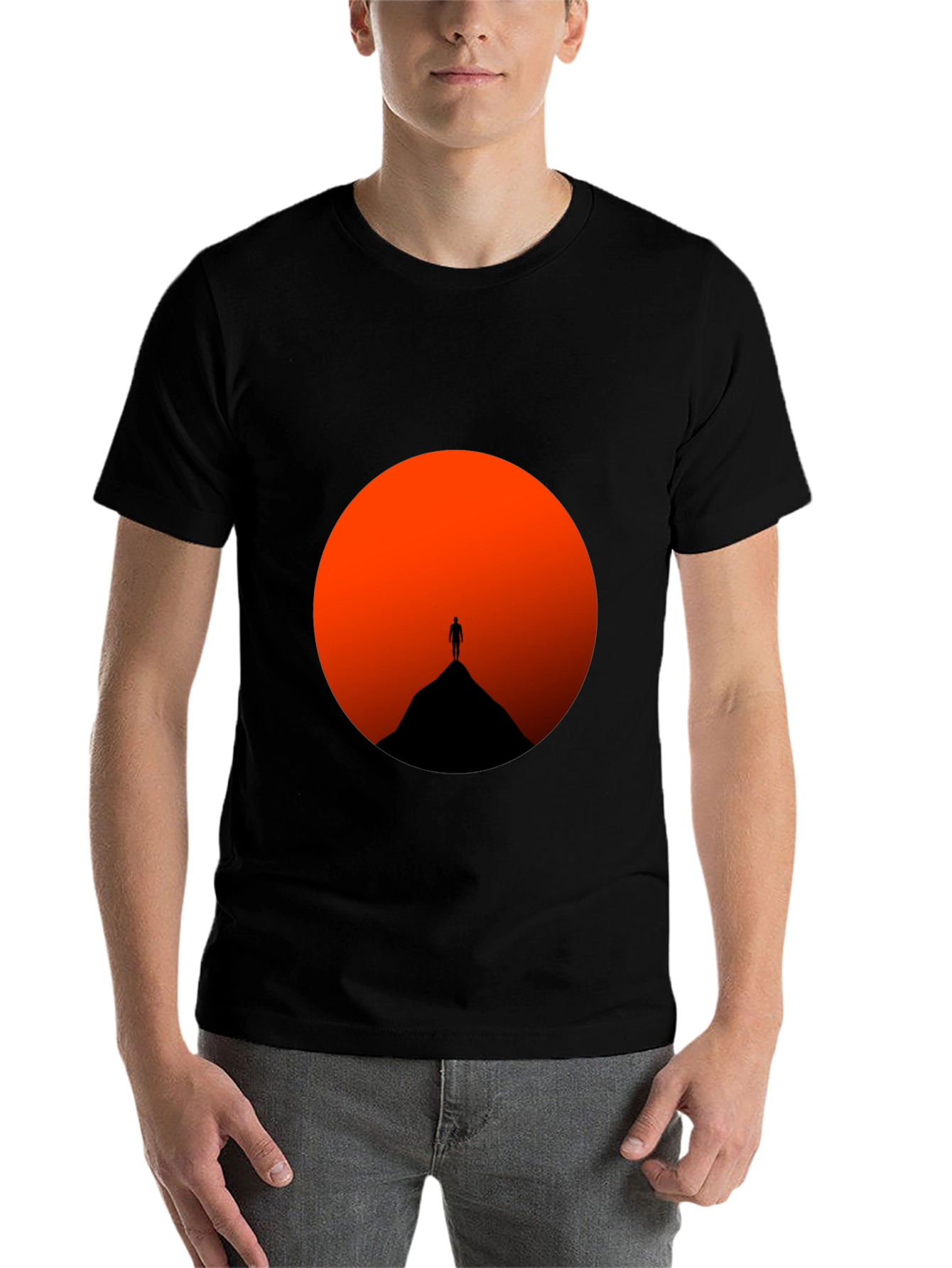 Black Sunset Silhouette T-Shirt - Mens Graphic Tee view 7