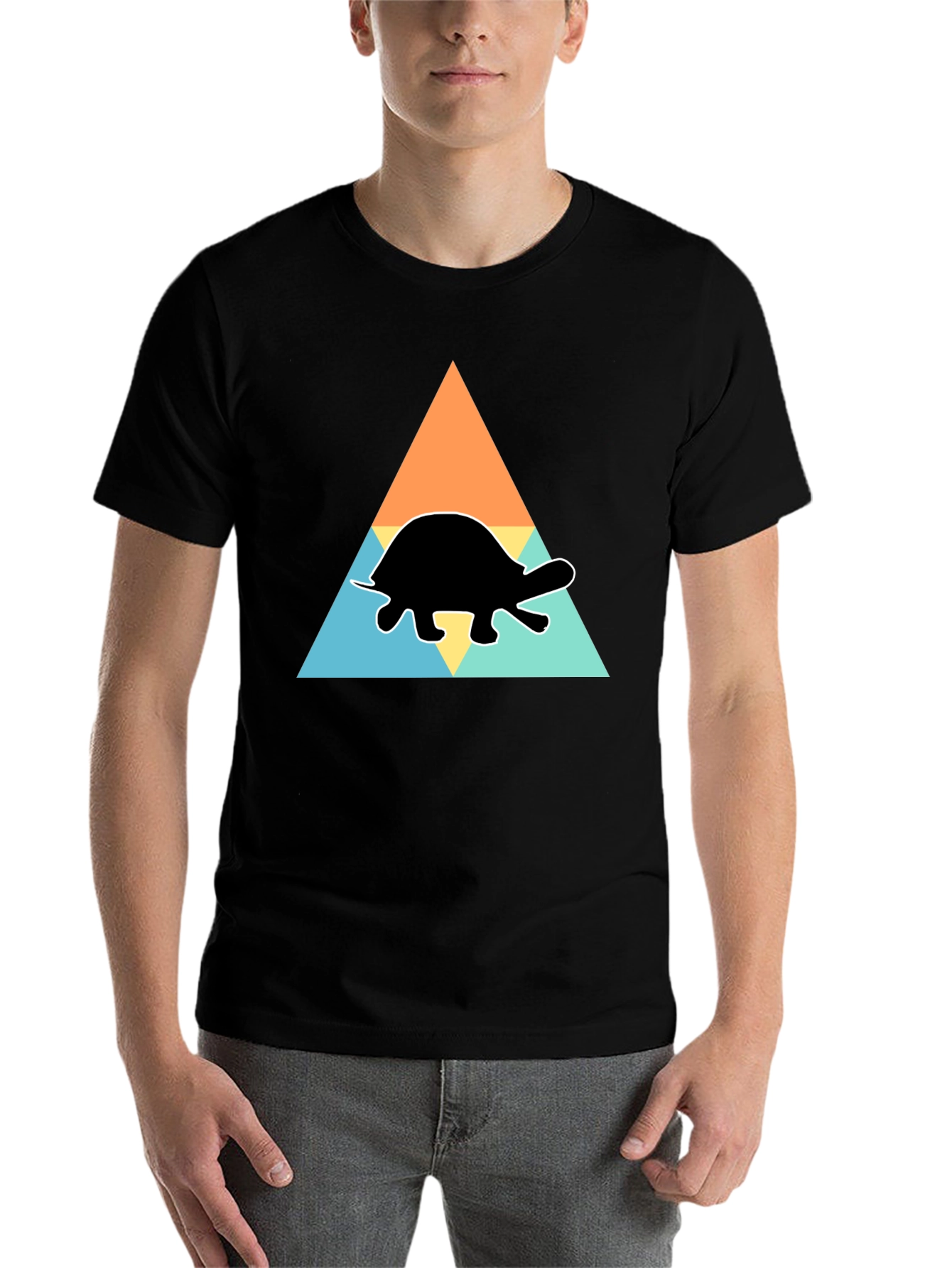 Black Turtle Graphic Tee: Retro Style Shirt view 7