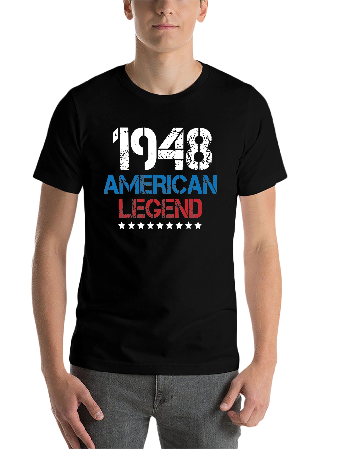 Black 1948 American Legend T-Shirt - Patriotic Birthday Gift view 7