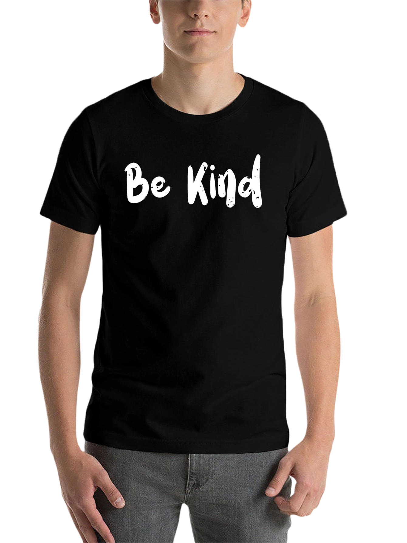 Black Be Kind Black T-Shirt, Inspirational Graphic Tee view 7