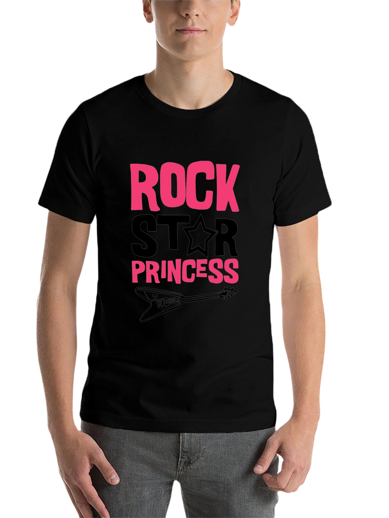 Black Rock Star Princess Graphic T-Shirt view 7