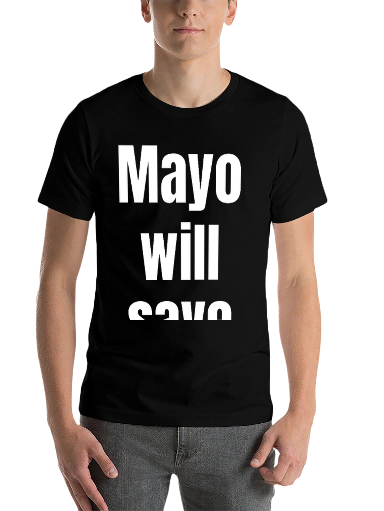 Black Mayo Will Save You Black T-Shirt view 7