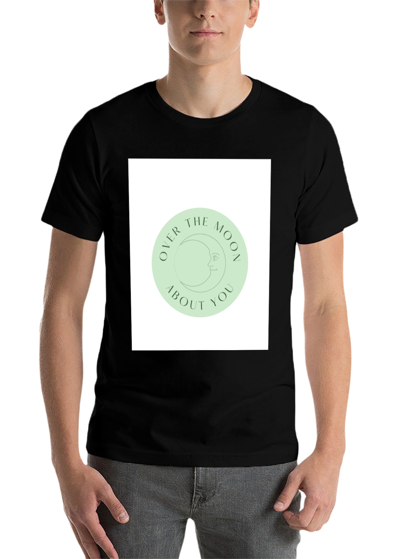 Black Over the Moon About You Graphic Tee view 7