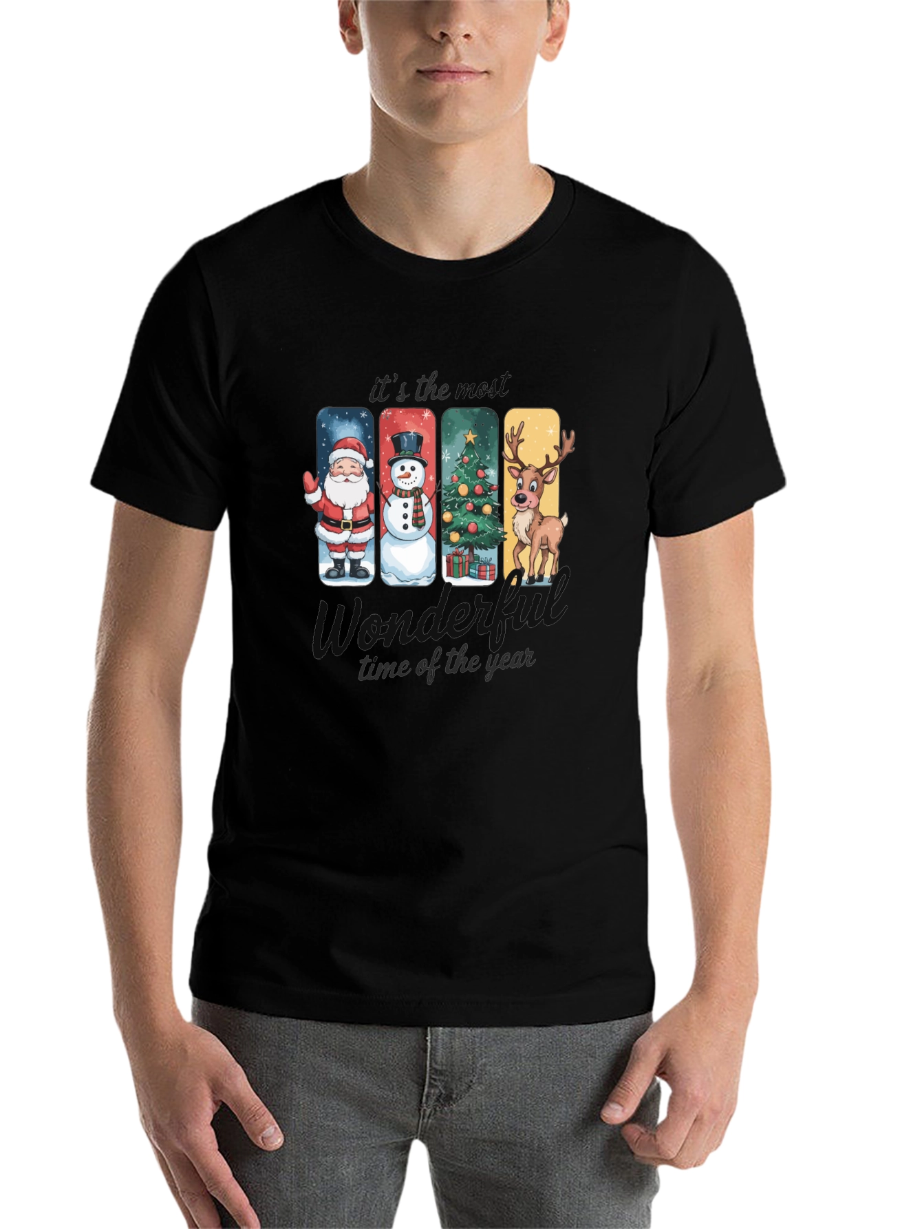 Black Holiday Character T-Shirt view 7