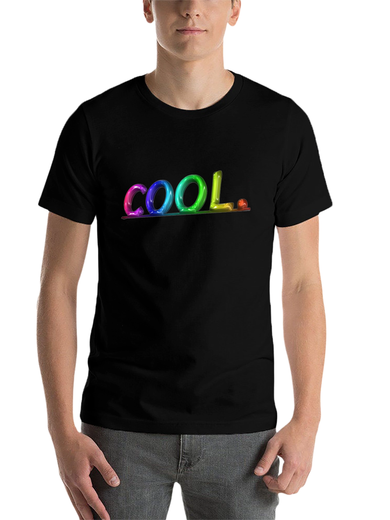 Black Cool Graphic Print Black T-Shirt view 7