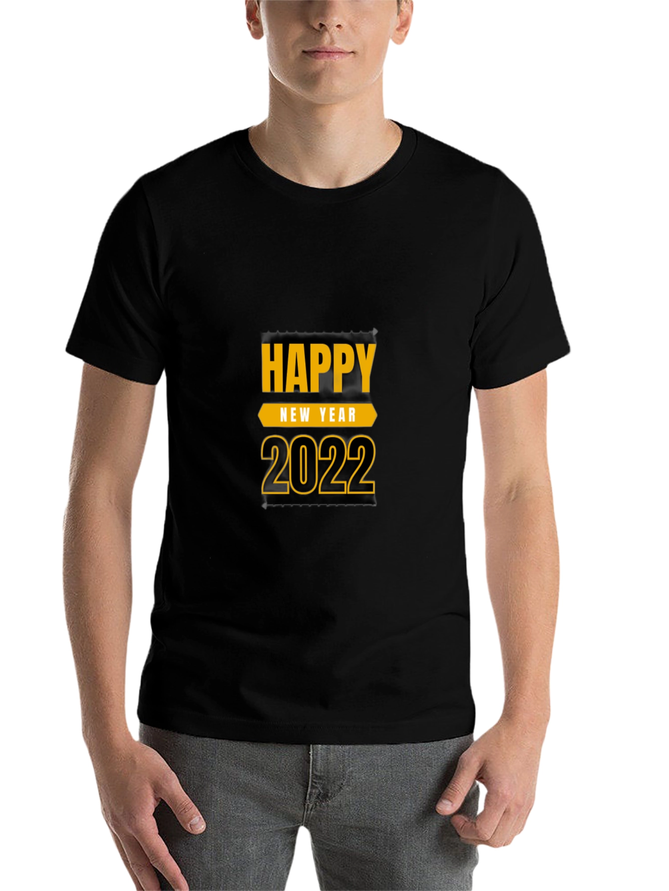 Black Happy New Year 2022 Black T-Shirt view 7