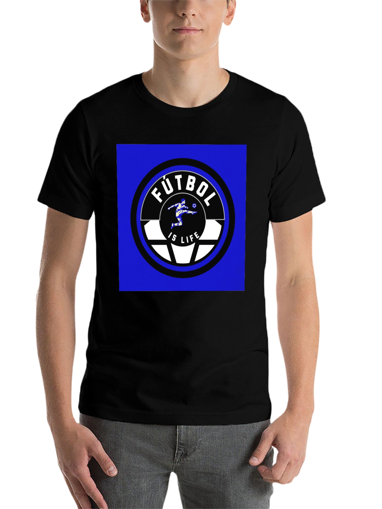 Black Futbol is Life T-Shirt - Soccer Fan Tee view 7