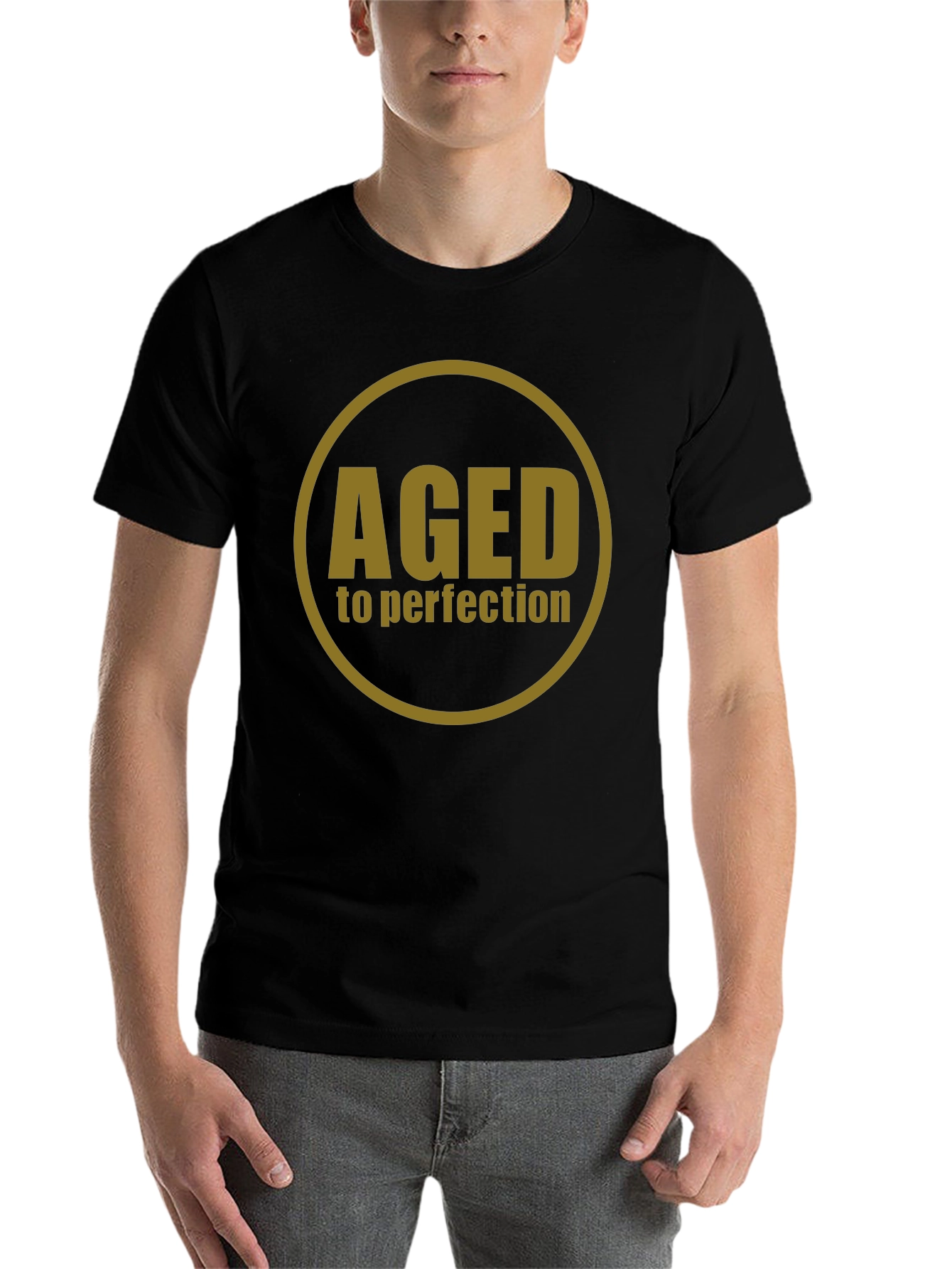 Black Aged to Perfection Black Graphic Tee view 7