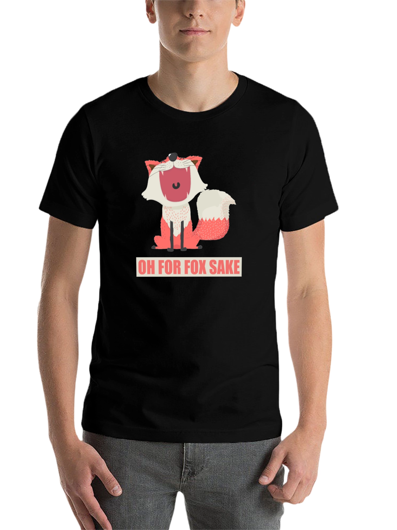 Black Oh For Fox Sake T-Shirt view 7