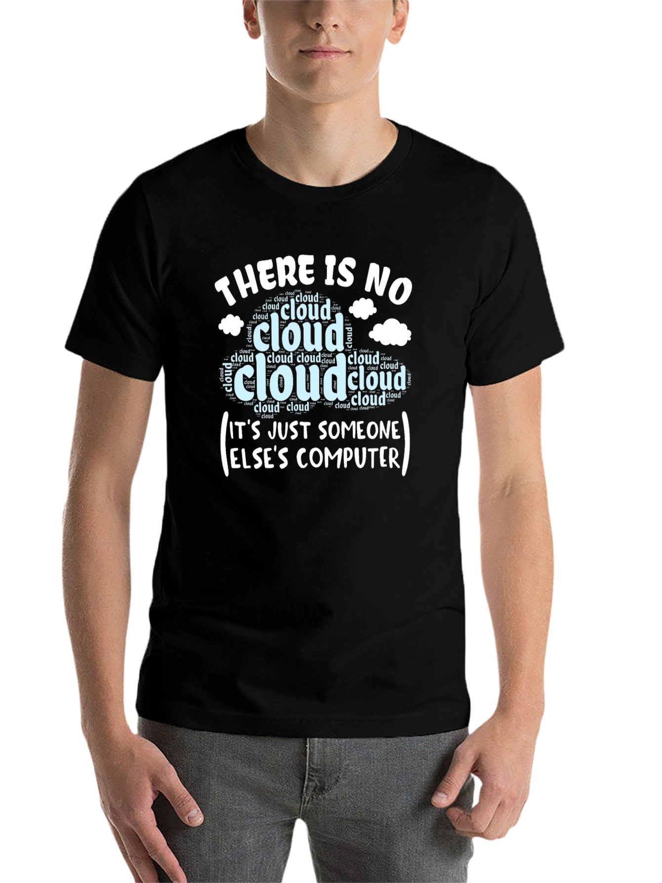 Black Cloud Humor T-Shirt: Someone Else's Computer Tee view 7